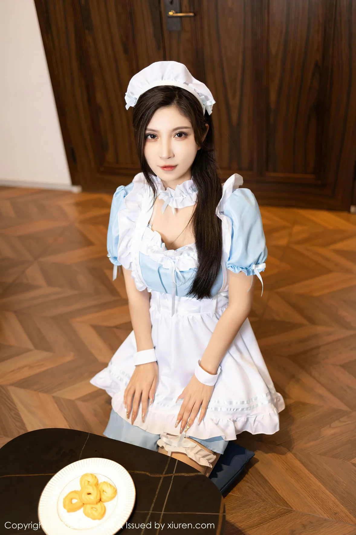 语画 Vol.1100 小蛮妖Yummy 蓝色女仆贵州旅拍写真11 [84P]插图4