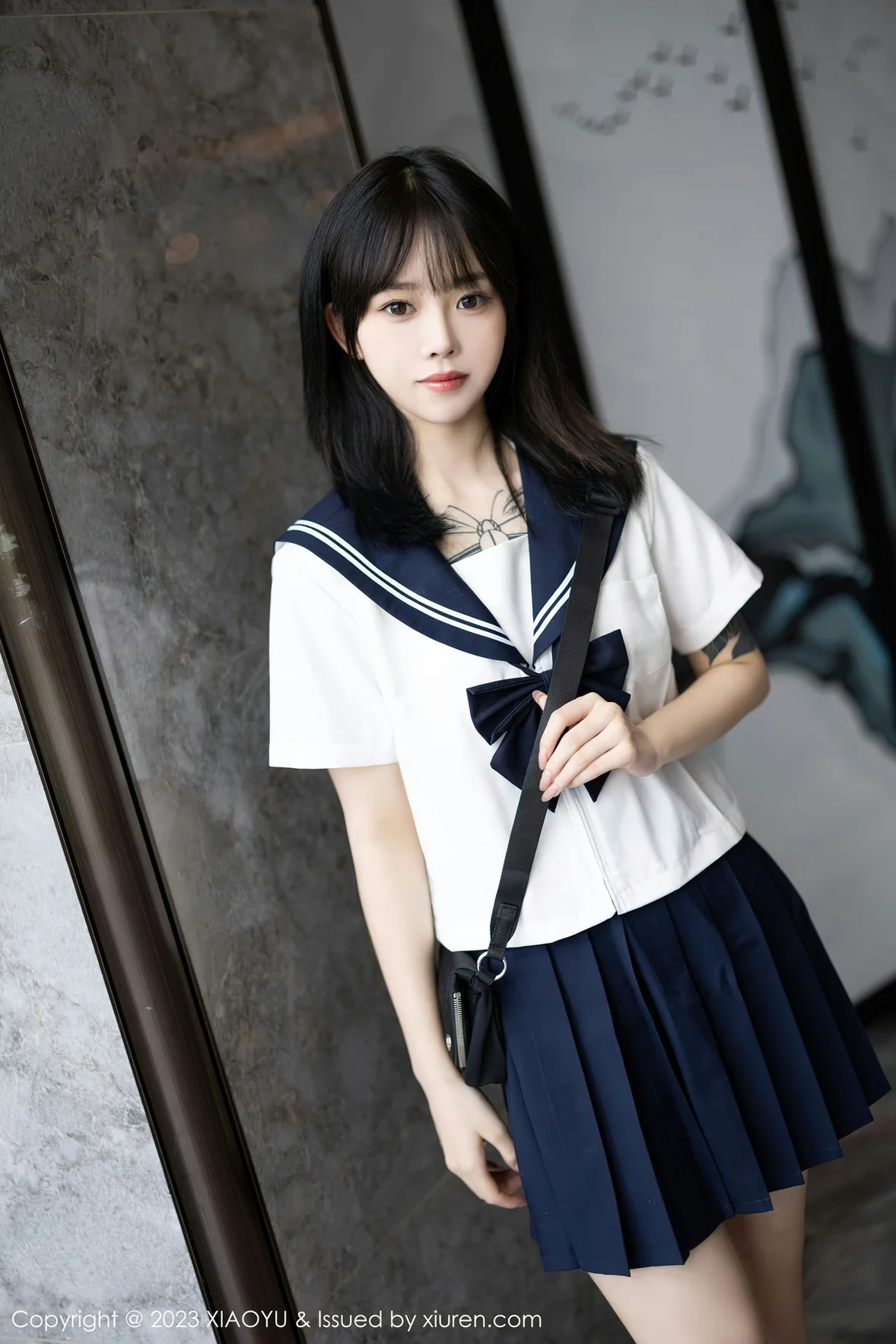 XIAOYU 语画 Vol.1087 奶瓶. 白色学妹服饰性感写真 [89P]插图1