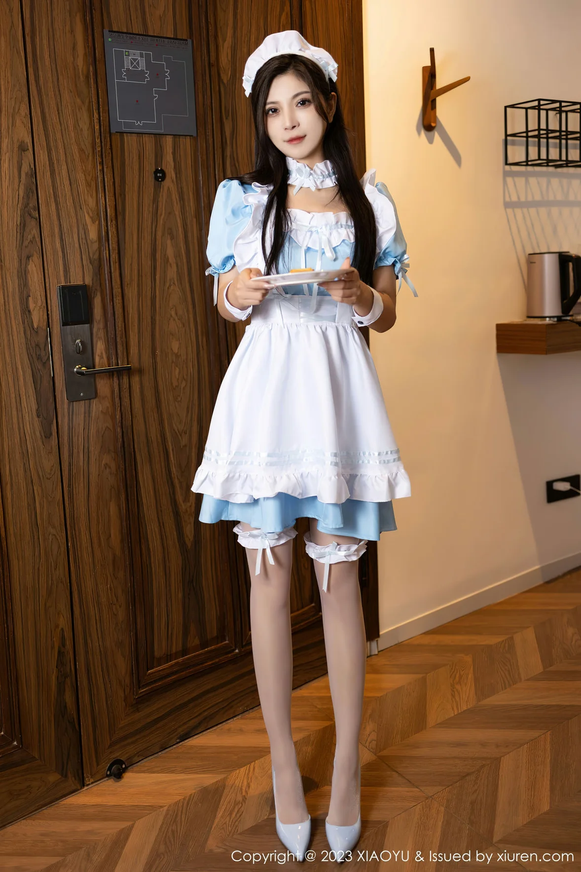 语画 Vol.1100 小蛮妖Yummy 蓝色女仆贵州旅拍写真11 [84P]插图3