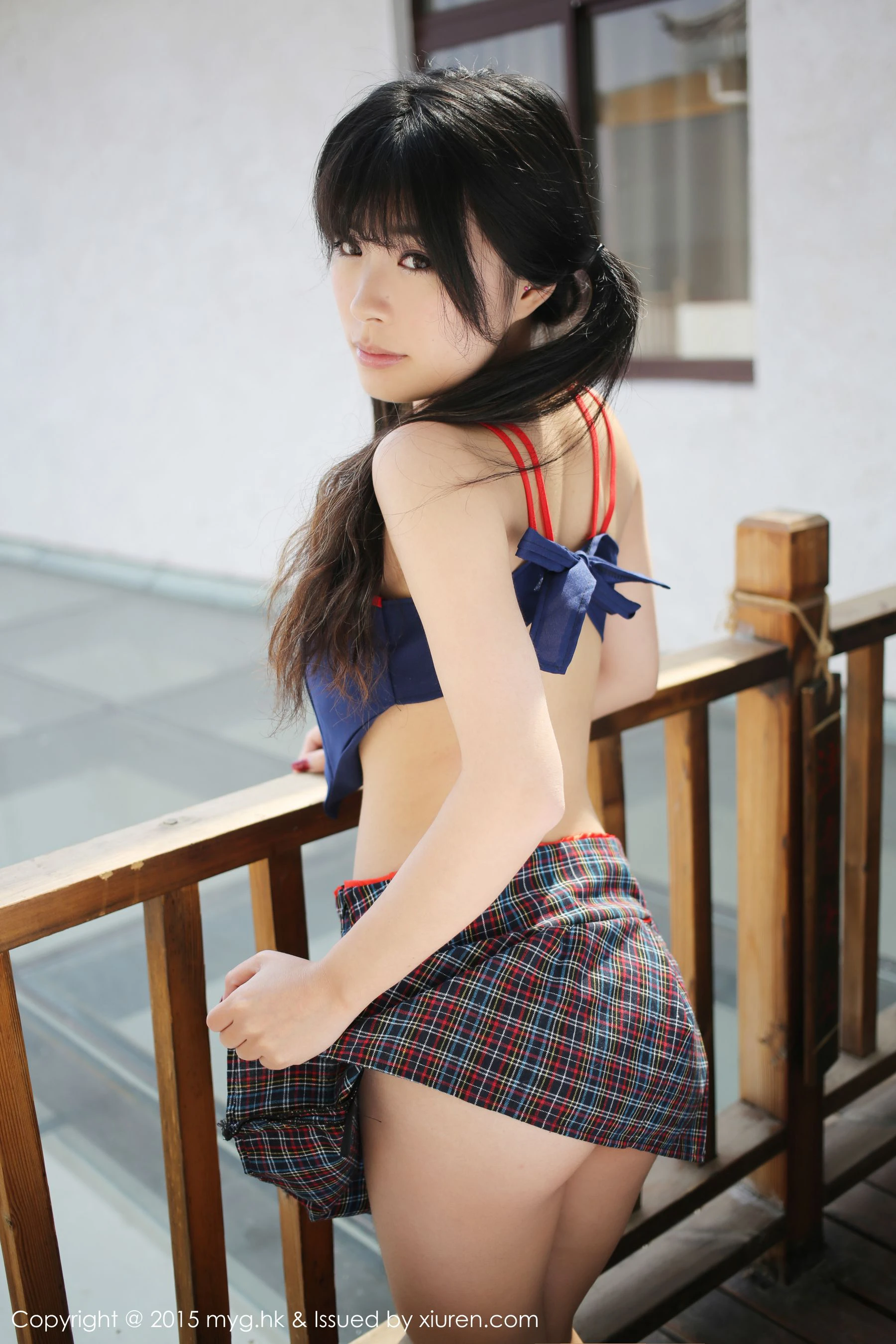 刘雪妮Verna《大理旅拍》内衣+英伦校服 美媛馆 Vol.108插图1