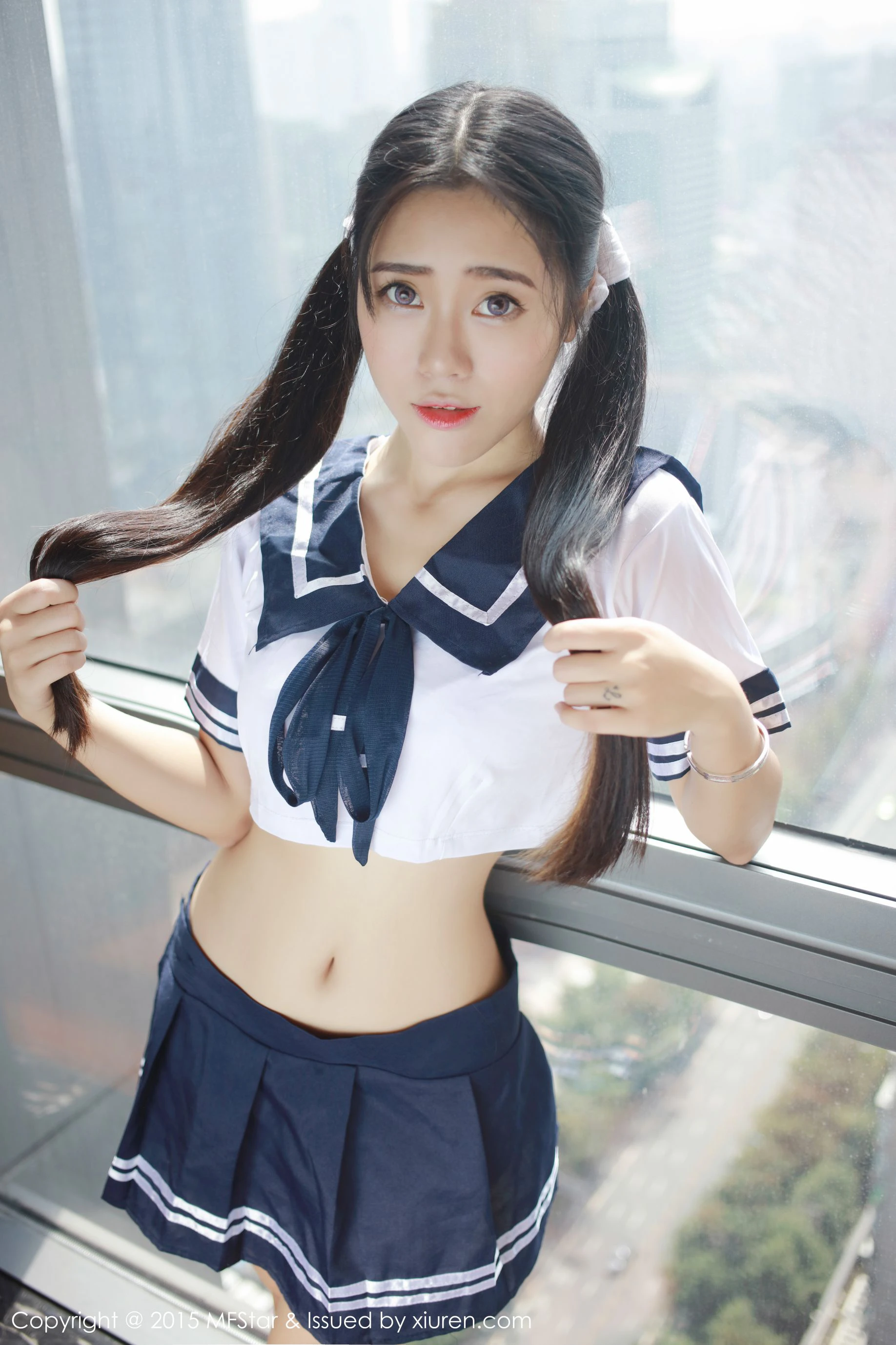 兜豆靓Youlina《3套性感制服系列》 模范学院 Vol.032插图8