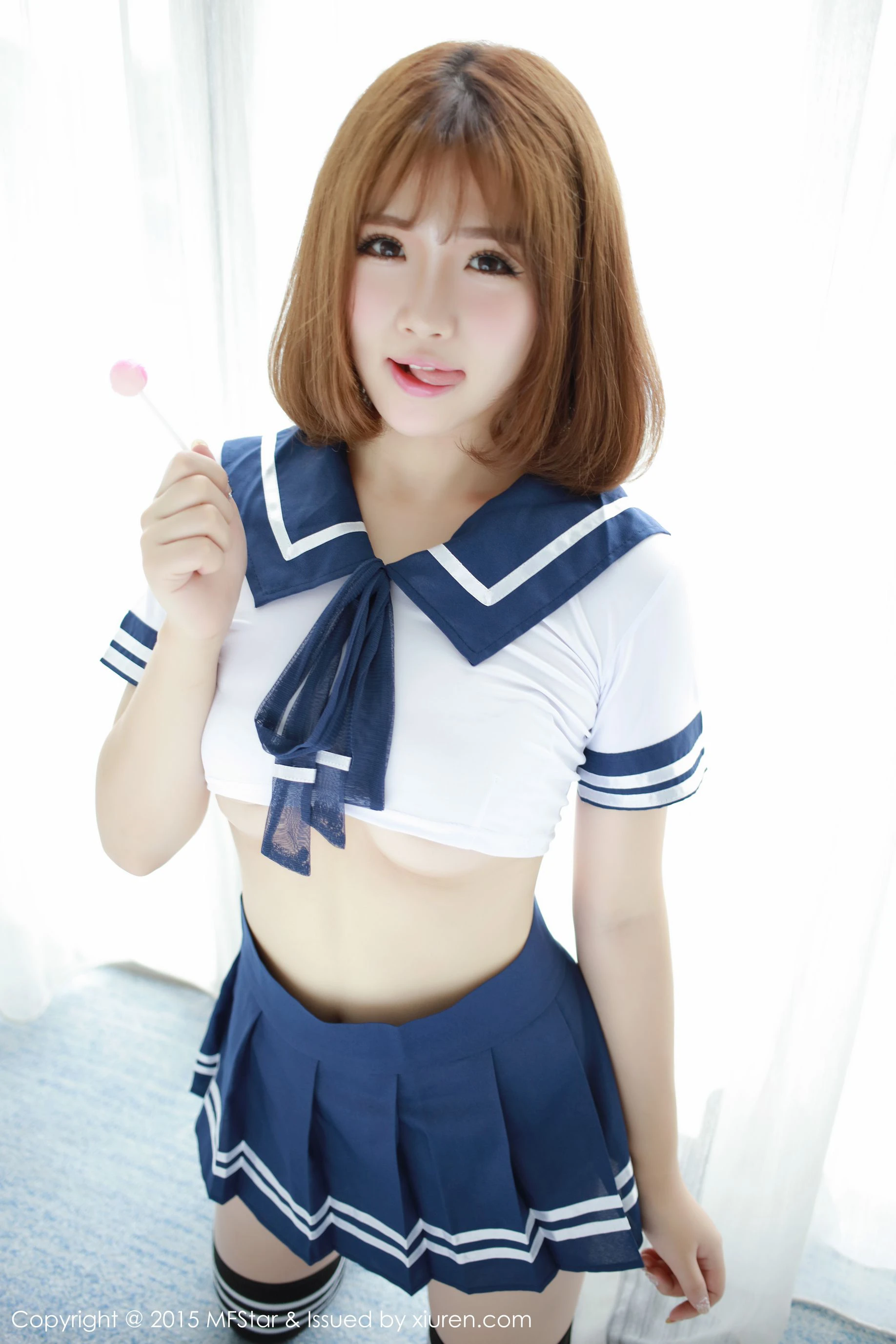 徐cake 《性感水手服+粉色抹胸连体服》 模范学院 Vol.020高清在线免费欣赏–微密图社-微密图社