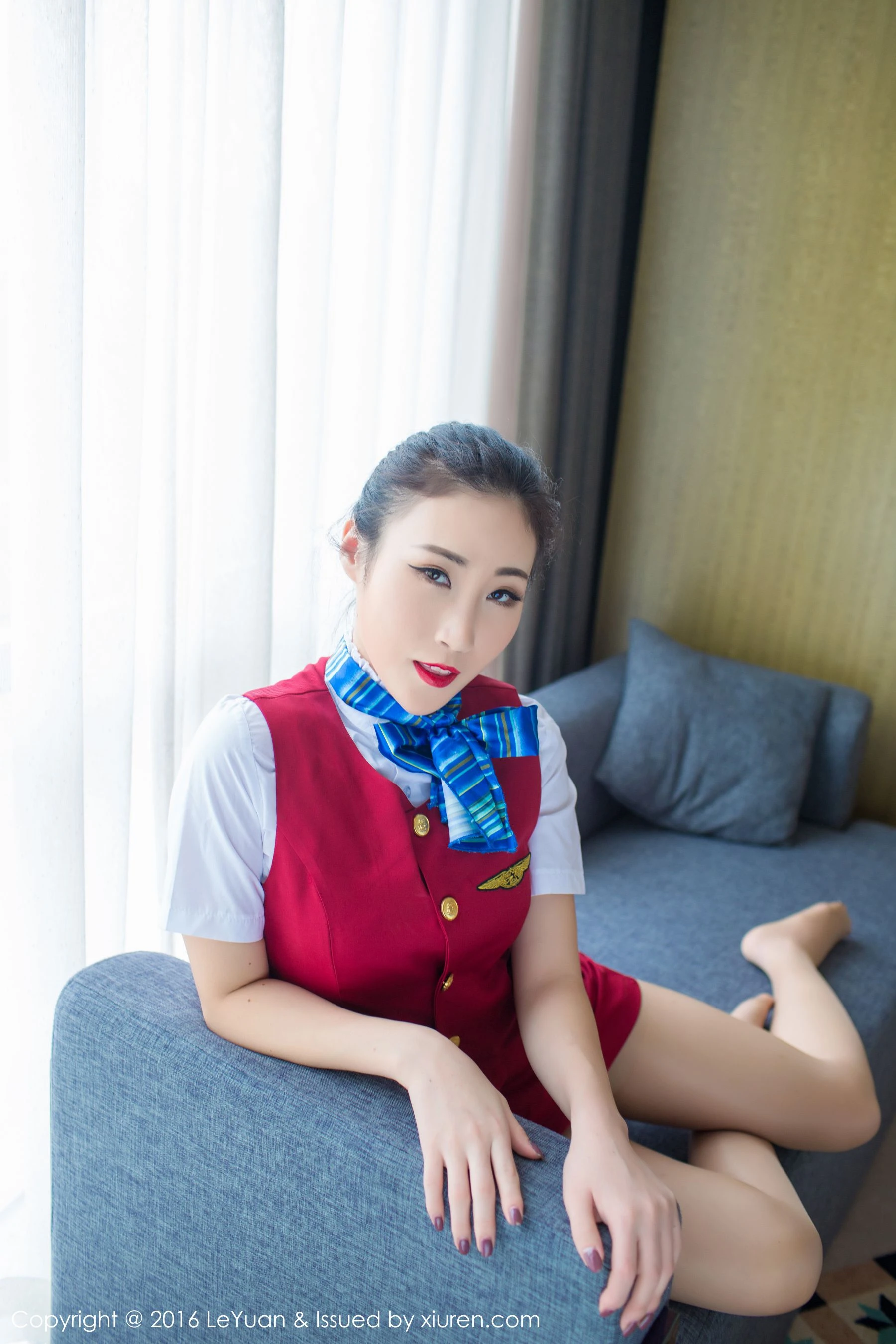 Wendy智秀《空姐制服+诱惑丝袜》 星乐园LeYuan Vol.021 [47P]插图7