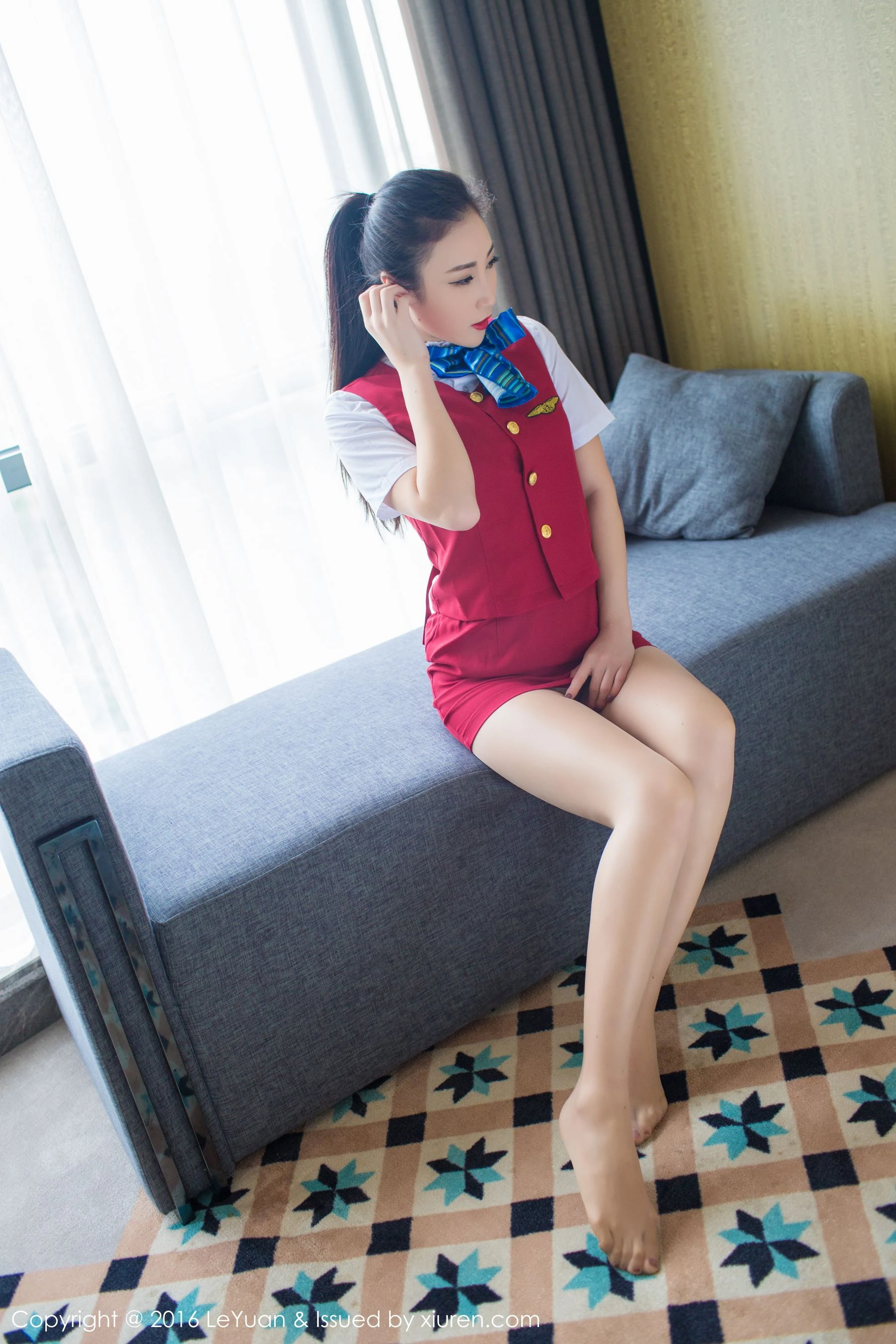 Wendy智秀《空姐制服+诱惑丝袜》 星乐园LeYuan Vol.021 [47P]插图1