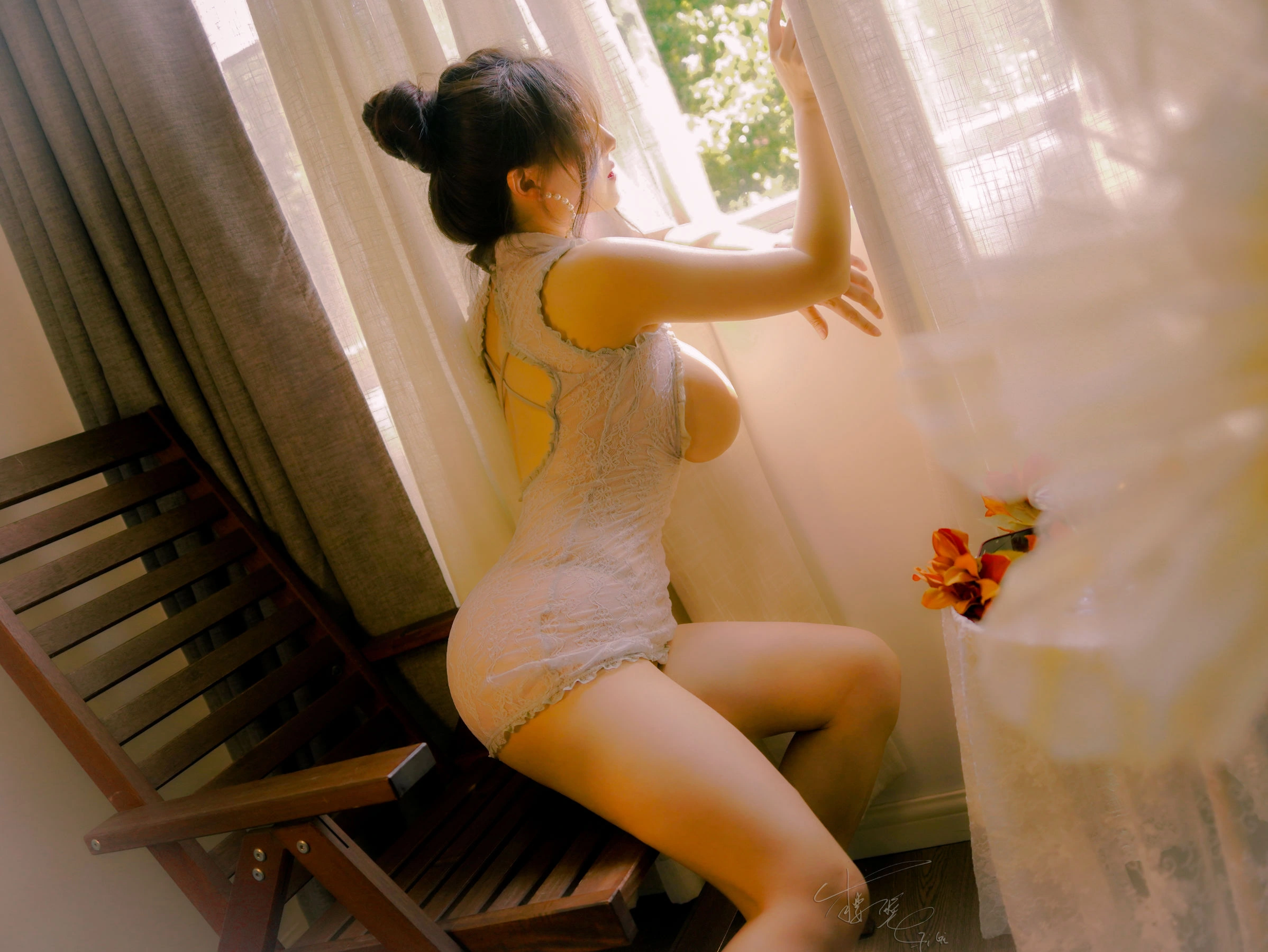 网络红人樱晚gigi – 拂动了谁的窗纱插图6