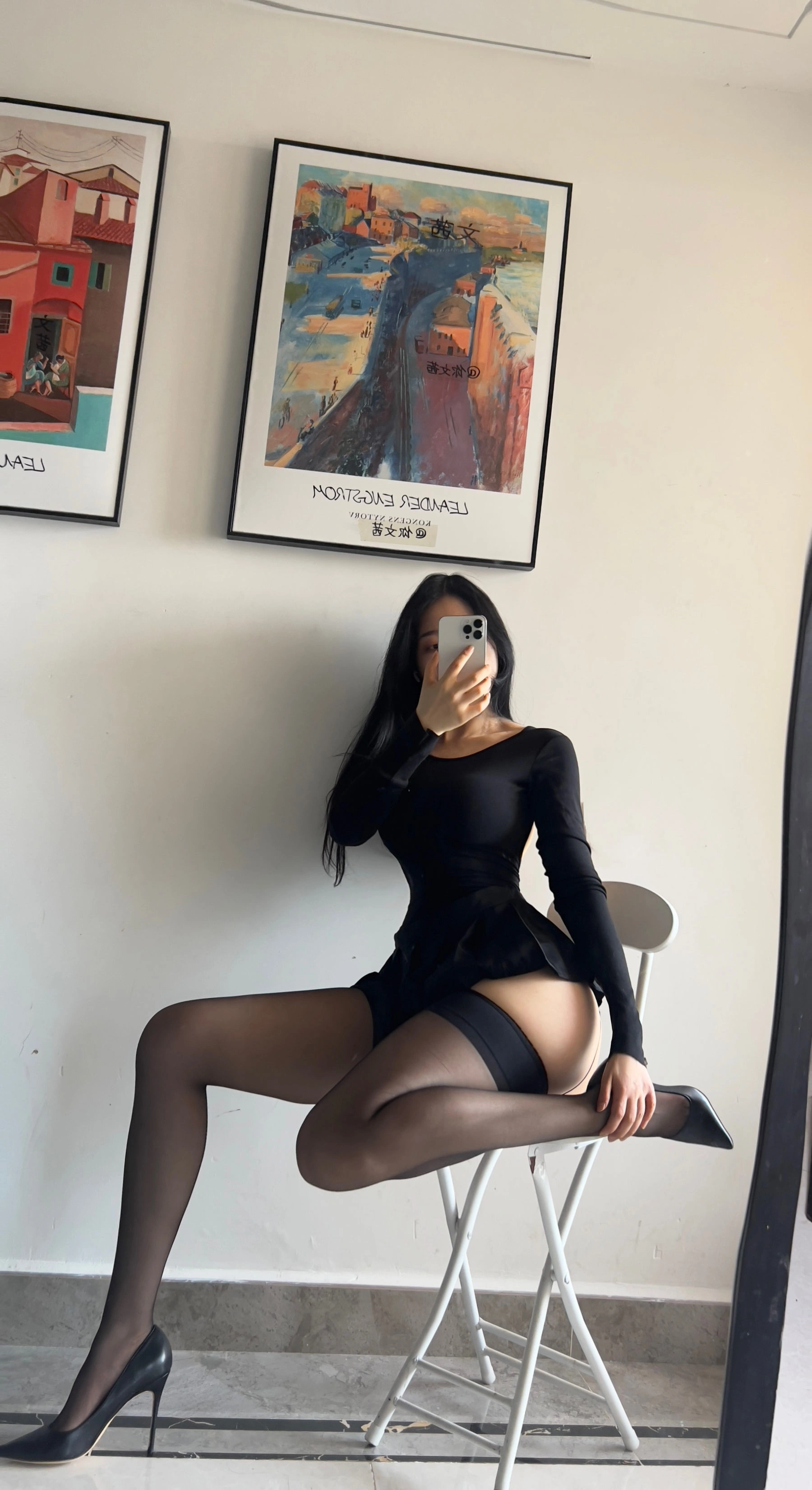 Cool文茜 – 吊带黑色插图3