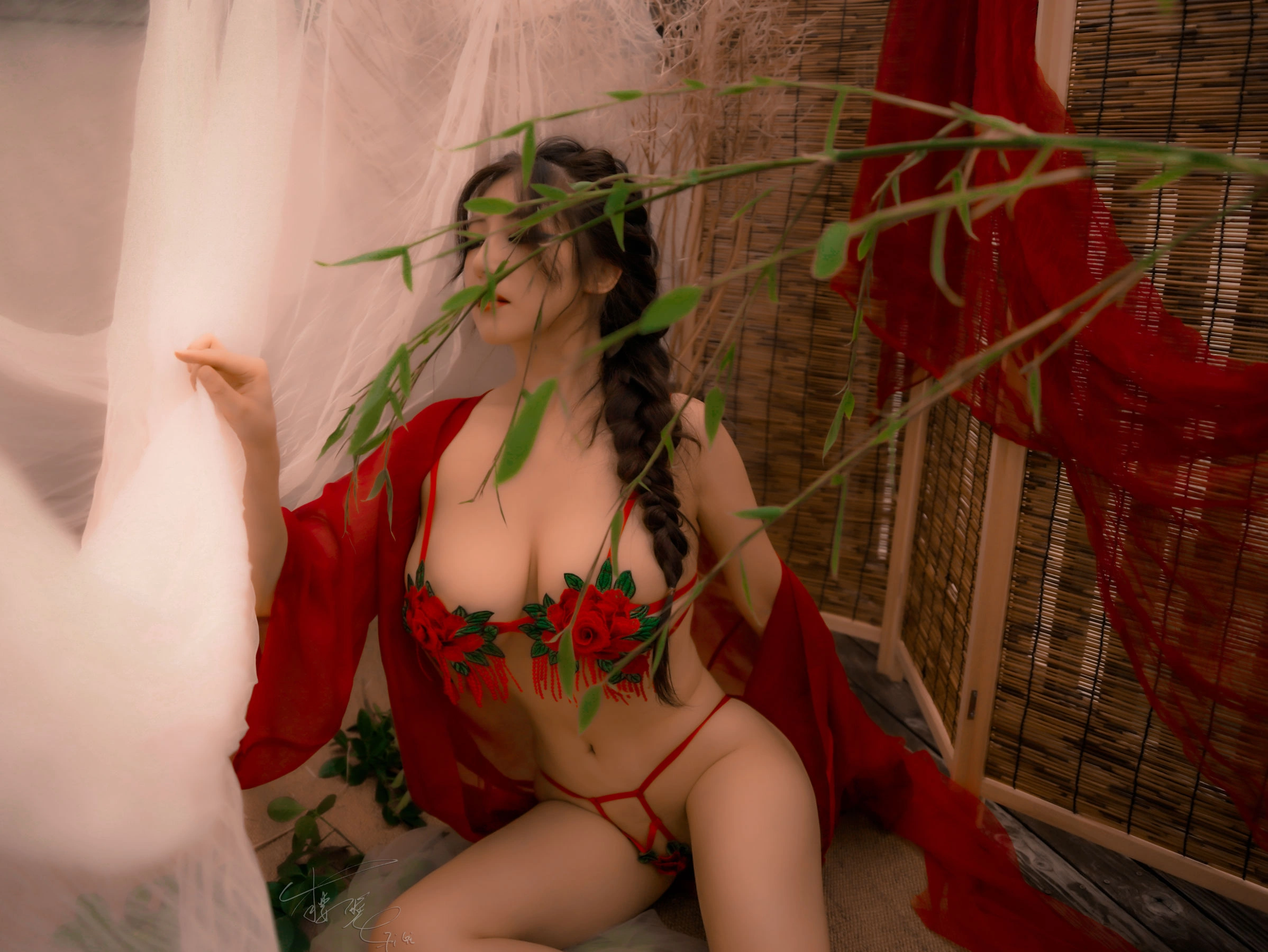 网络红人樱晚gigi – 胭花插图1