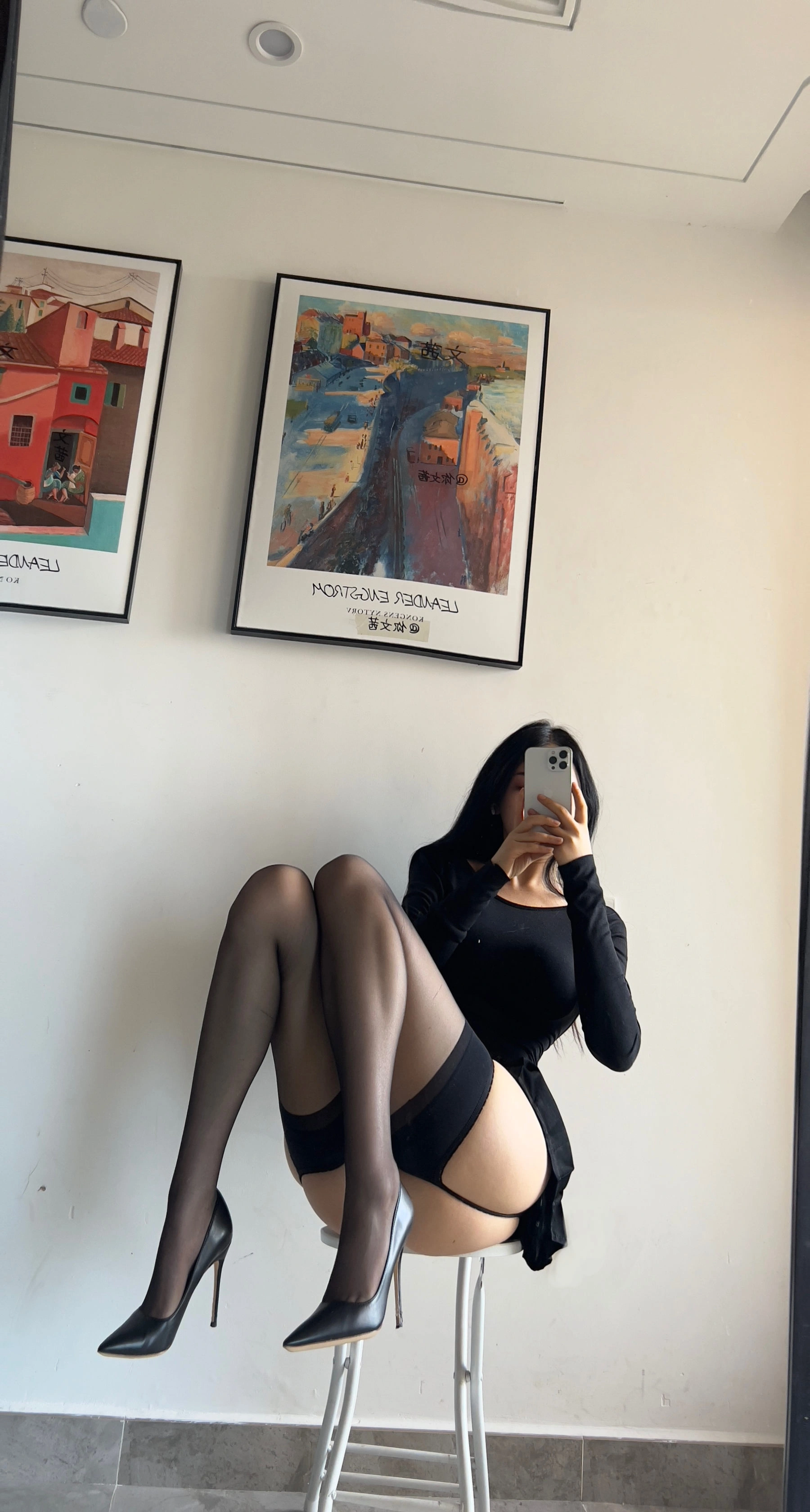 Cool文茜 – 吊带黑色插图1