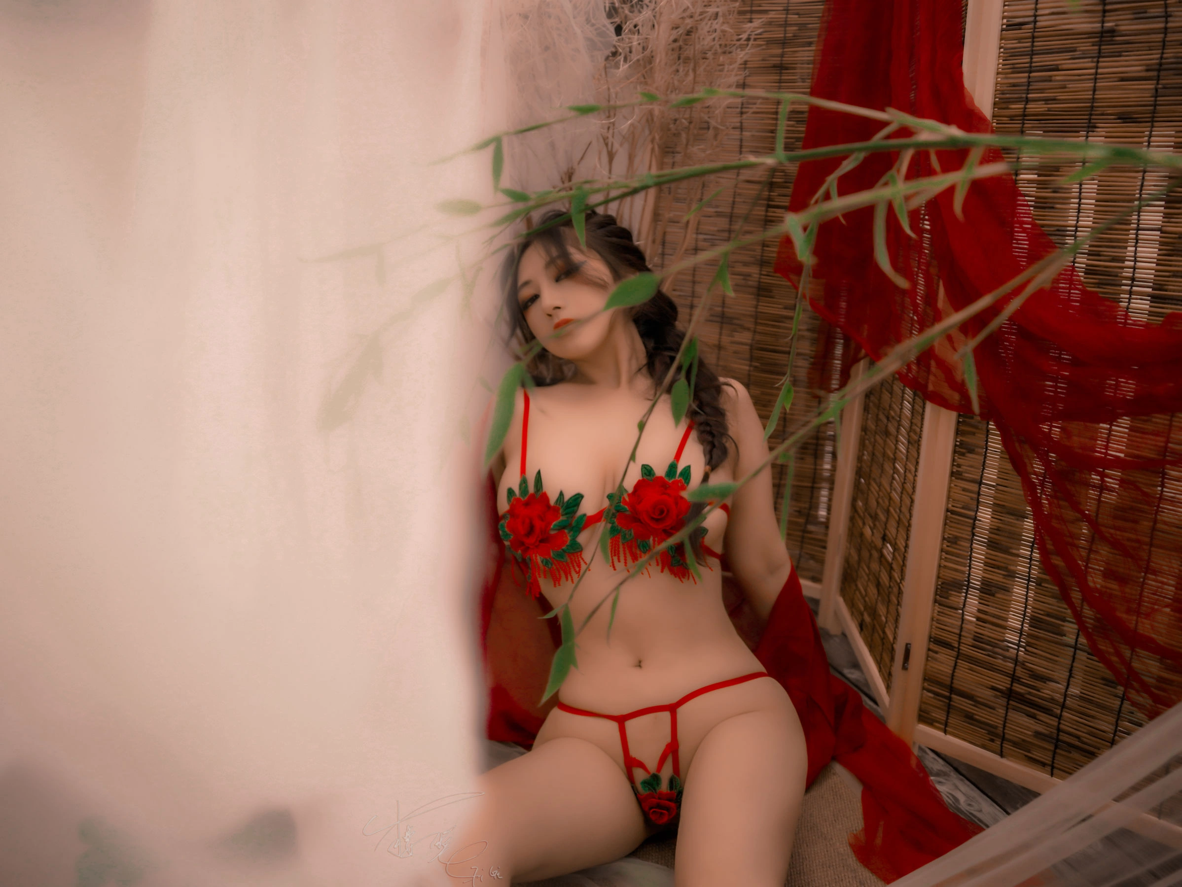网络红人樱晚gigi – 胭花插图2