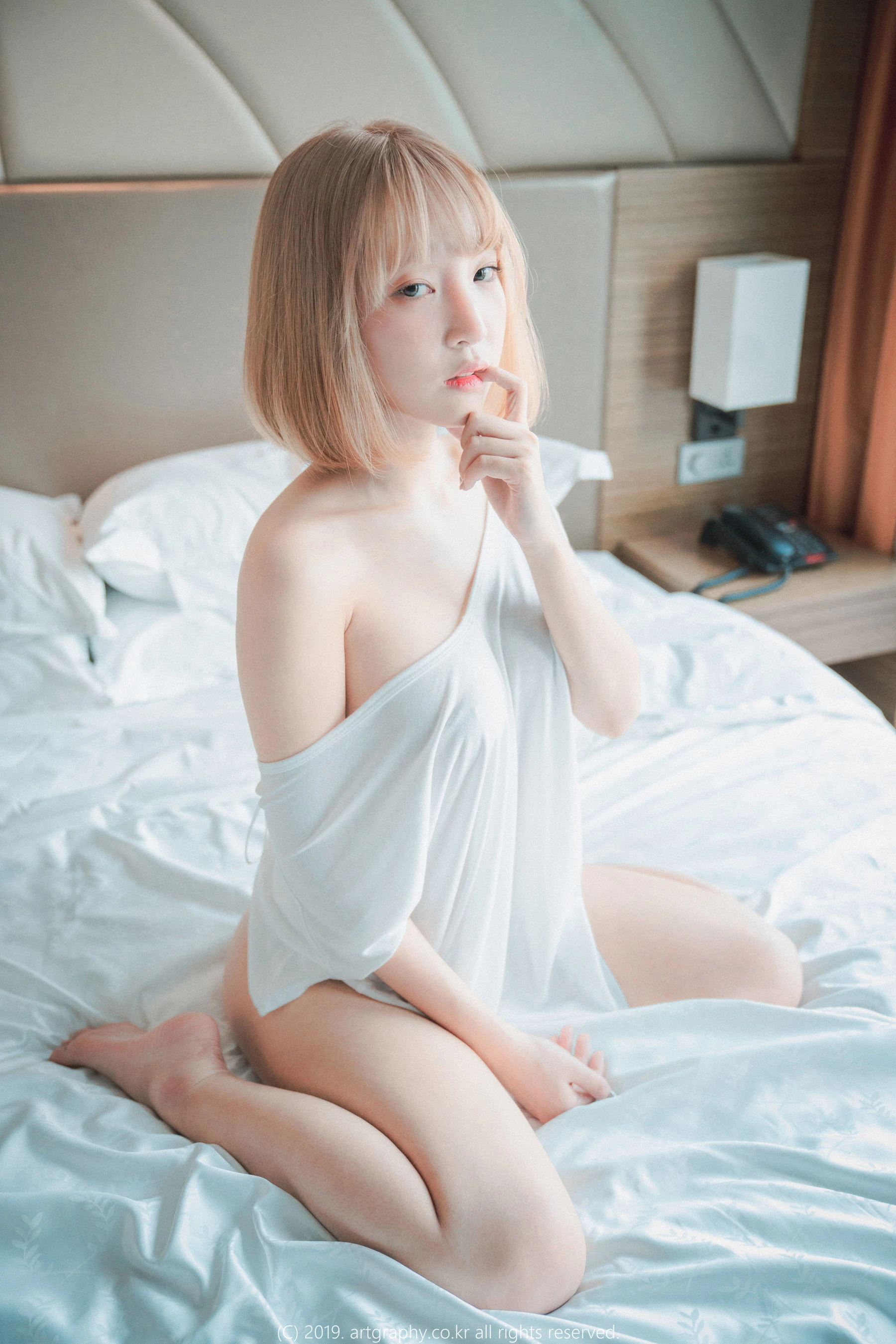 [ARTGRAVIA] VOL.062 姜仁卿 – 丁字裤+T恤衫+网袜兔女郎插图7