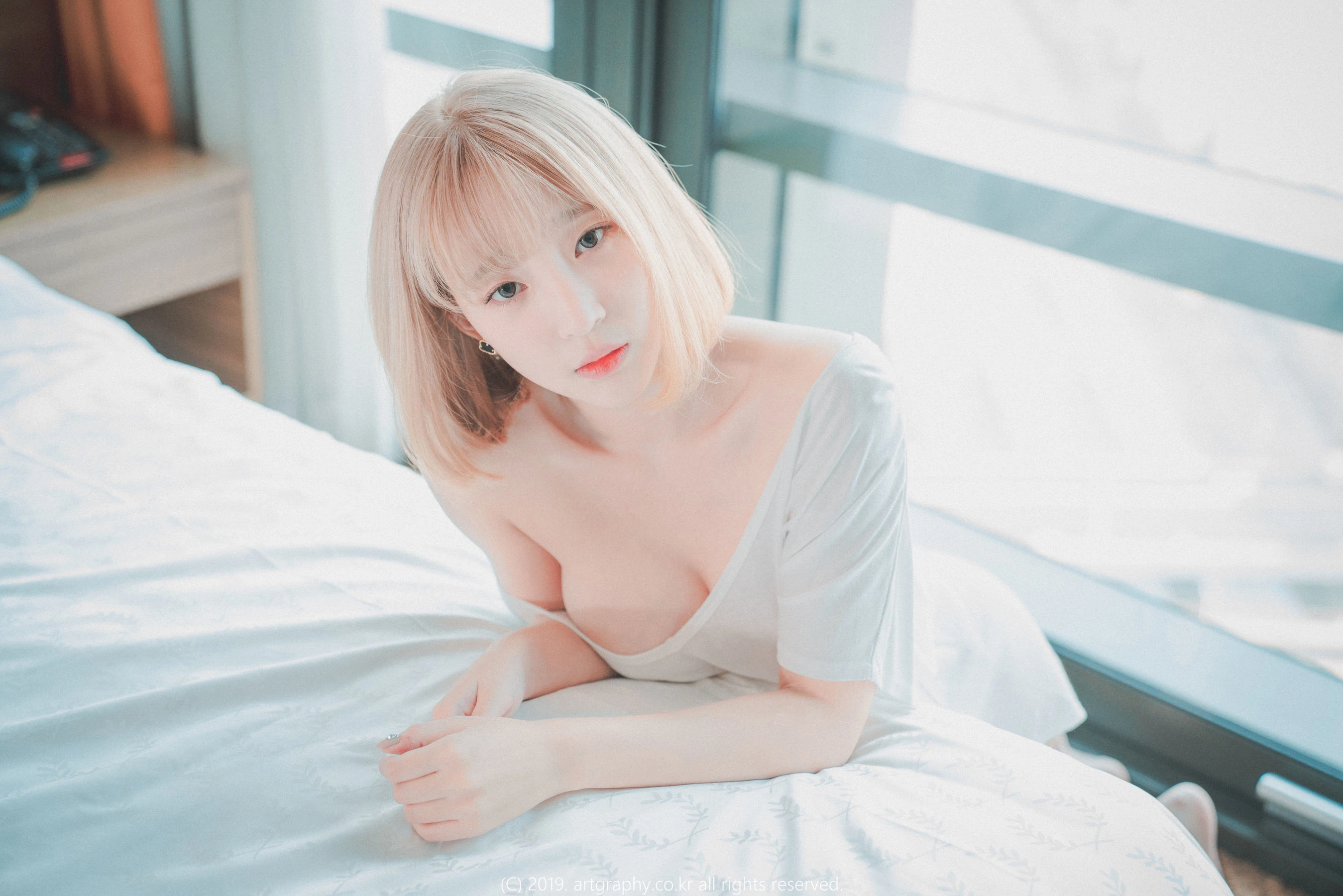[ARTGRAVIA] VOL.062 姜仁卿 – 丁字裤+T恤衫+网袜兔女郎插图2