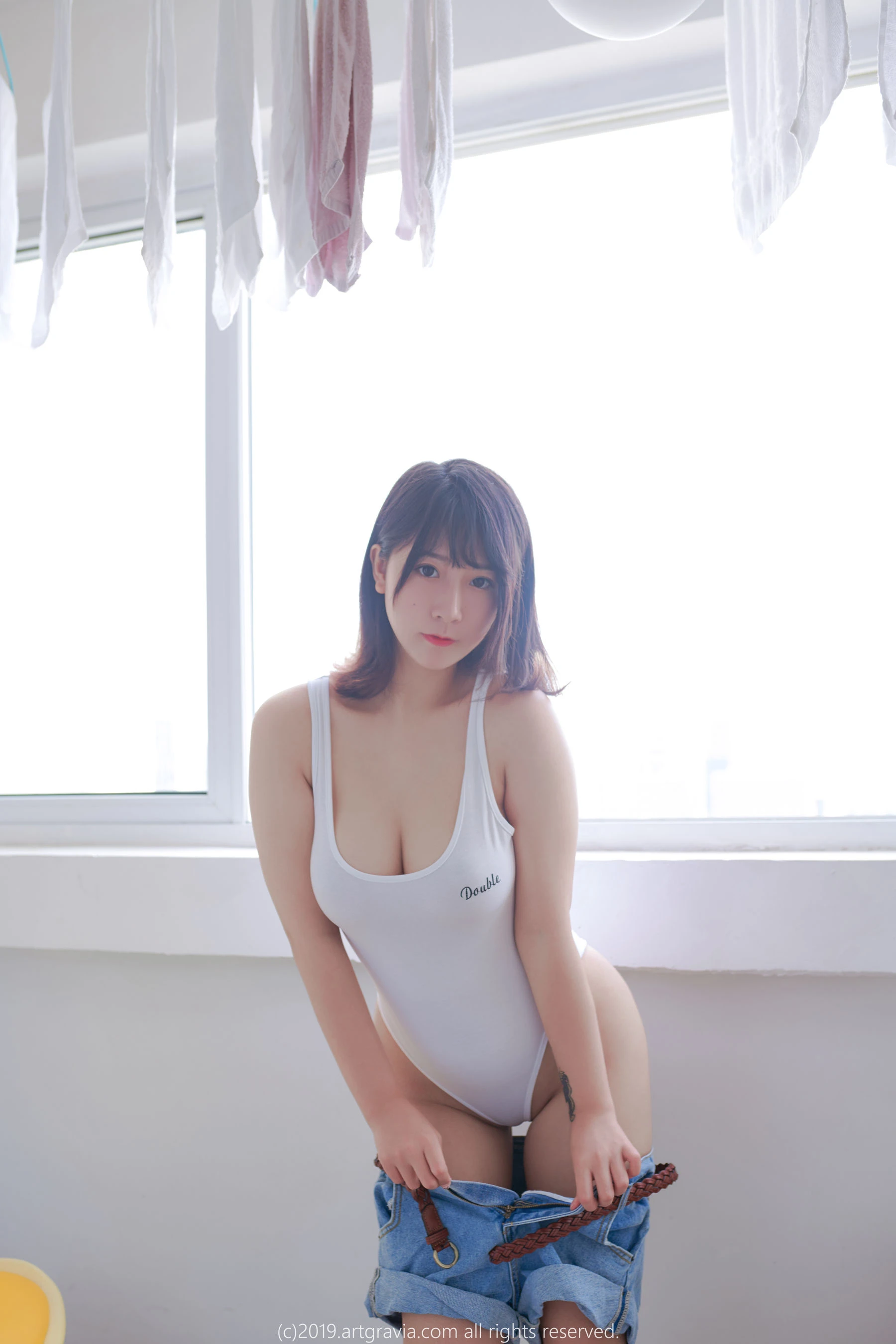 [ARTGRAVIA] 猫九酱Sakura 高叉连体衣&齐逼小短裙插图4