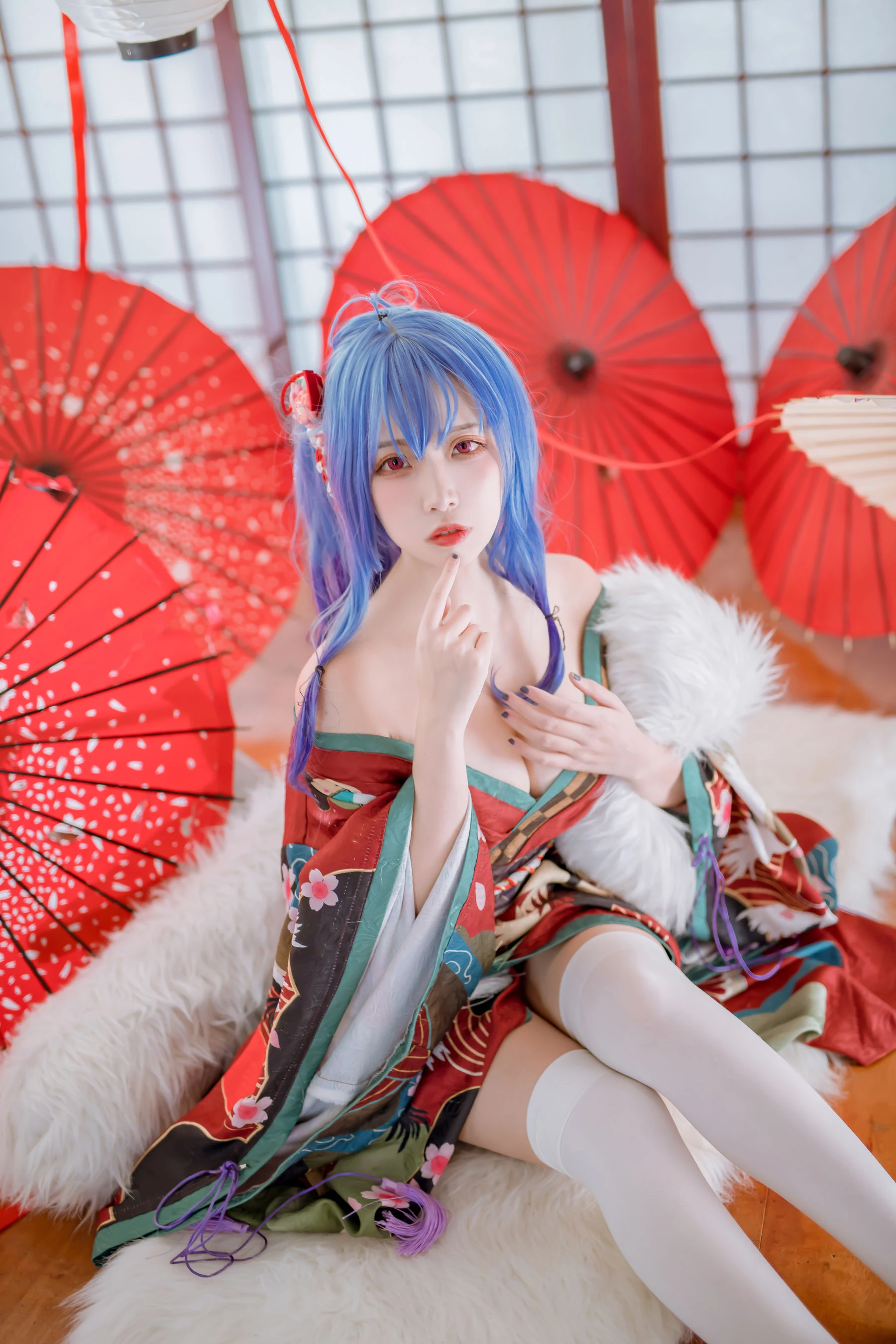 人气Coser二佐Nisa – 碧蓝 圣路易斯和服插图4