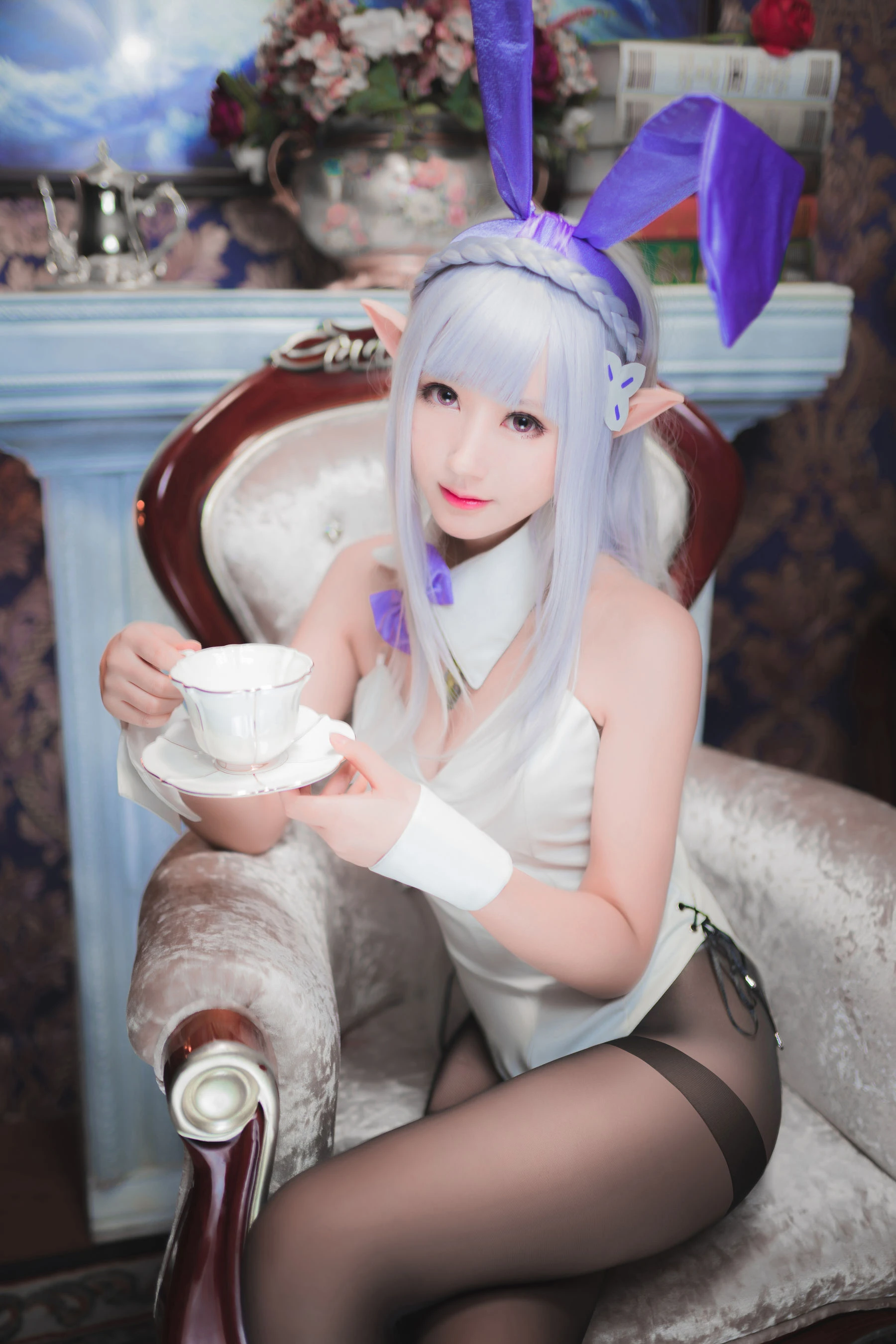 Cosplay沫小舞 – 艾米莉亚兔女郎 [18P]插图5
