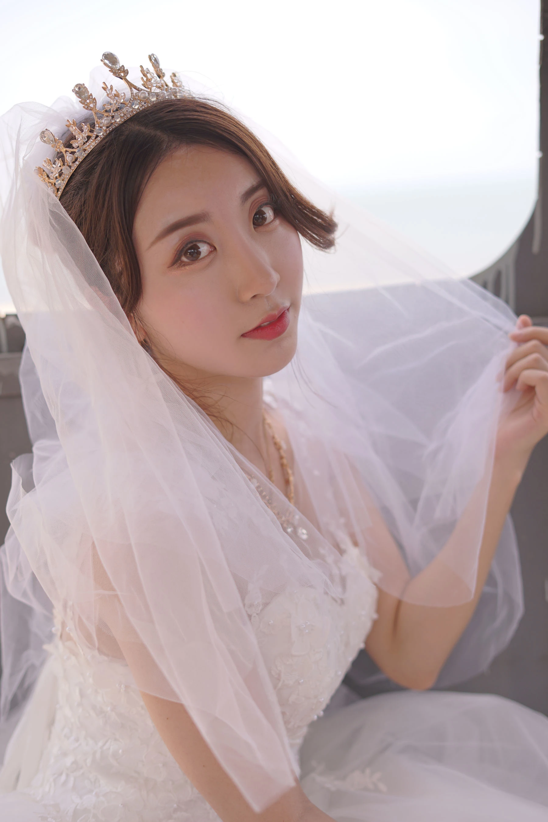 人气Coser黑川 – 海岛之旅 婚纱插图1