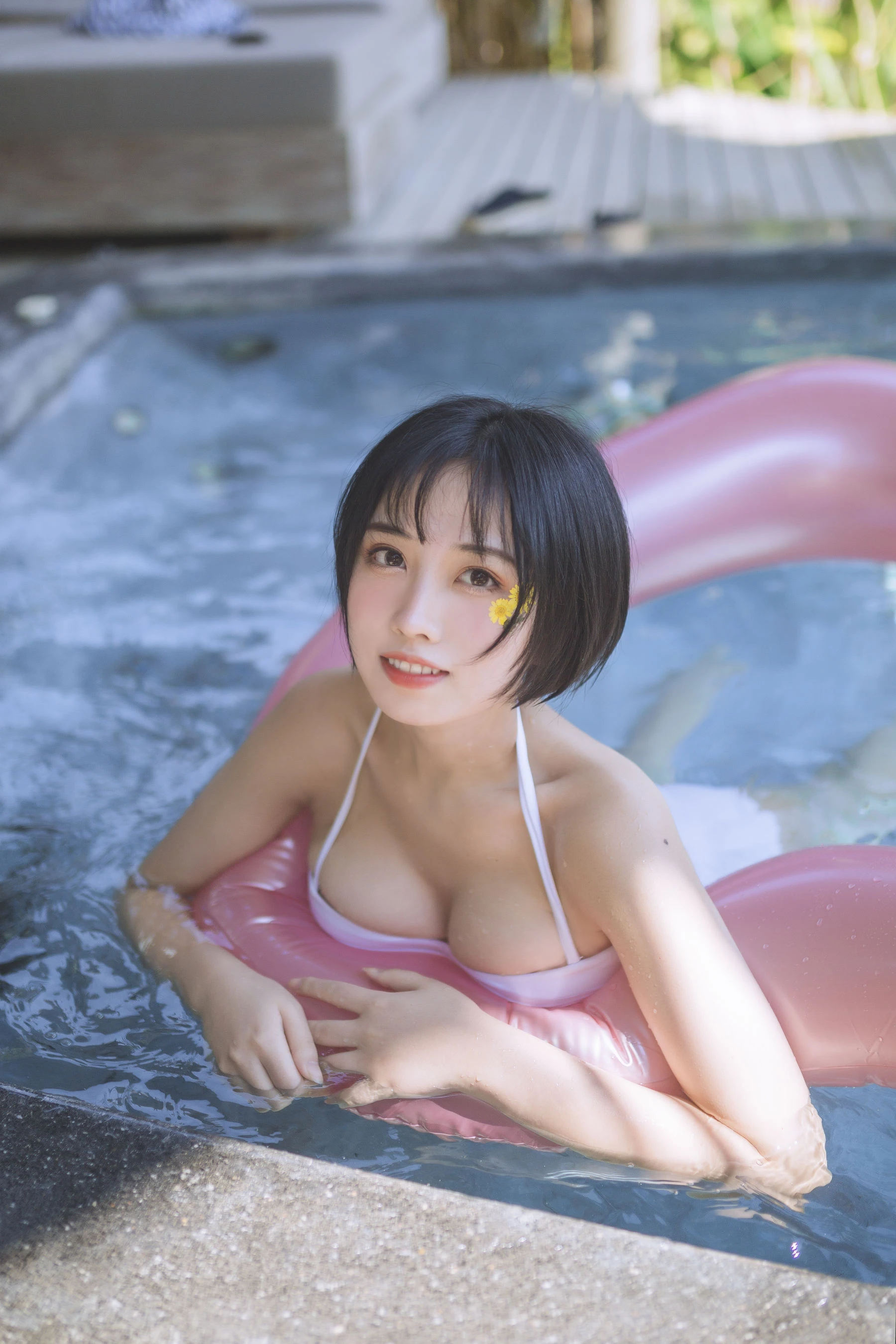 次元少女念雪ww – 白色泳衣插图4