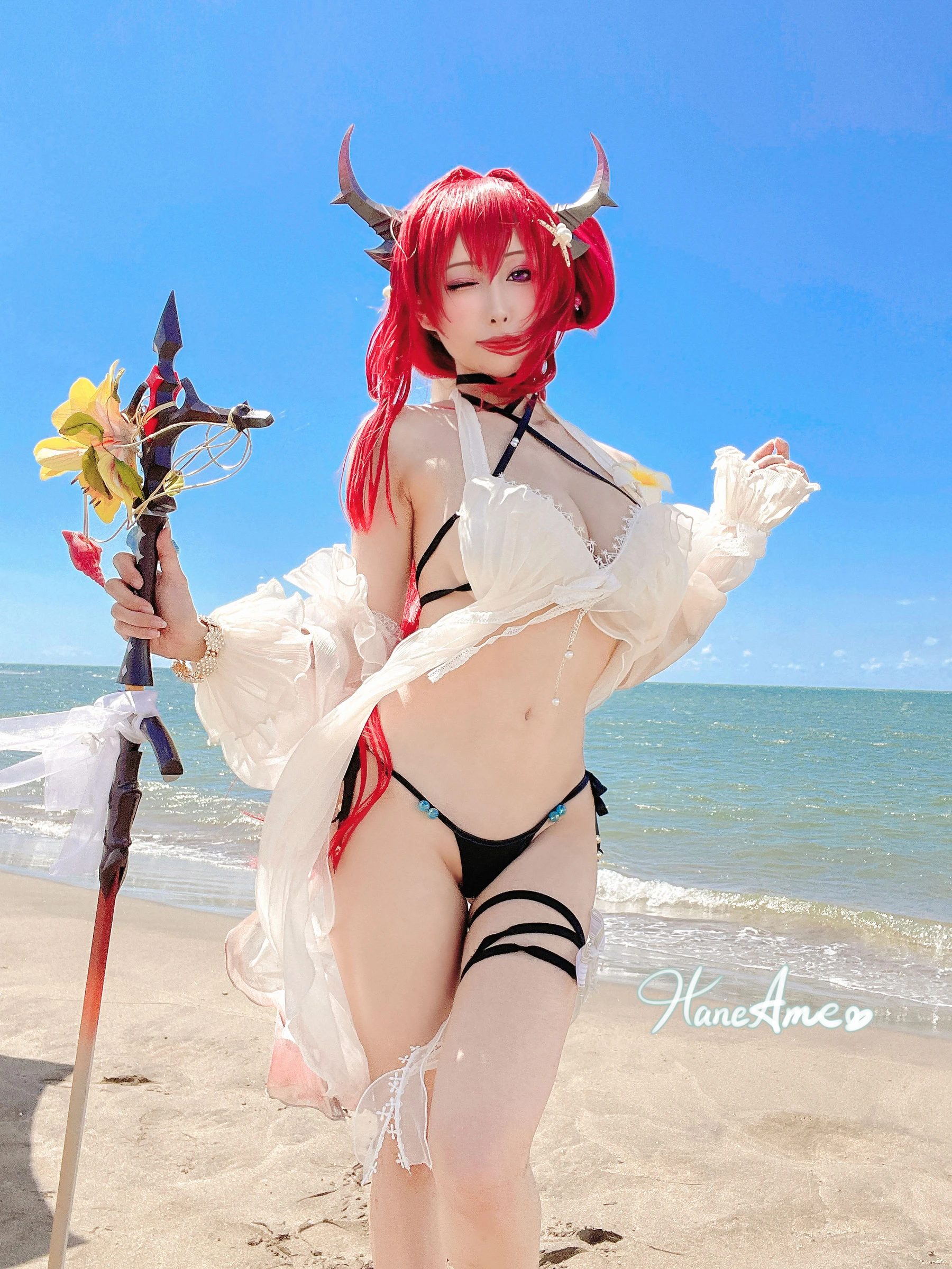 Hane Ame 雨波 – Arknights Surtr 泳裝插图1