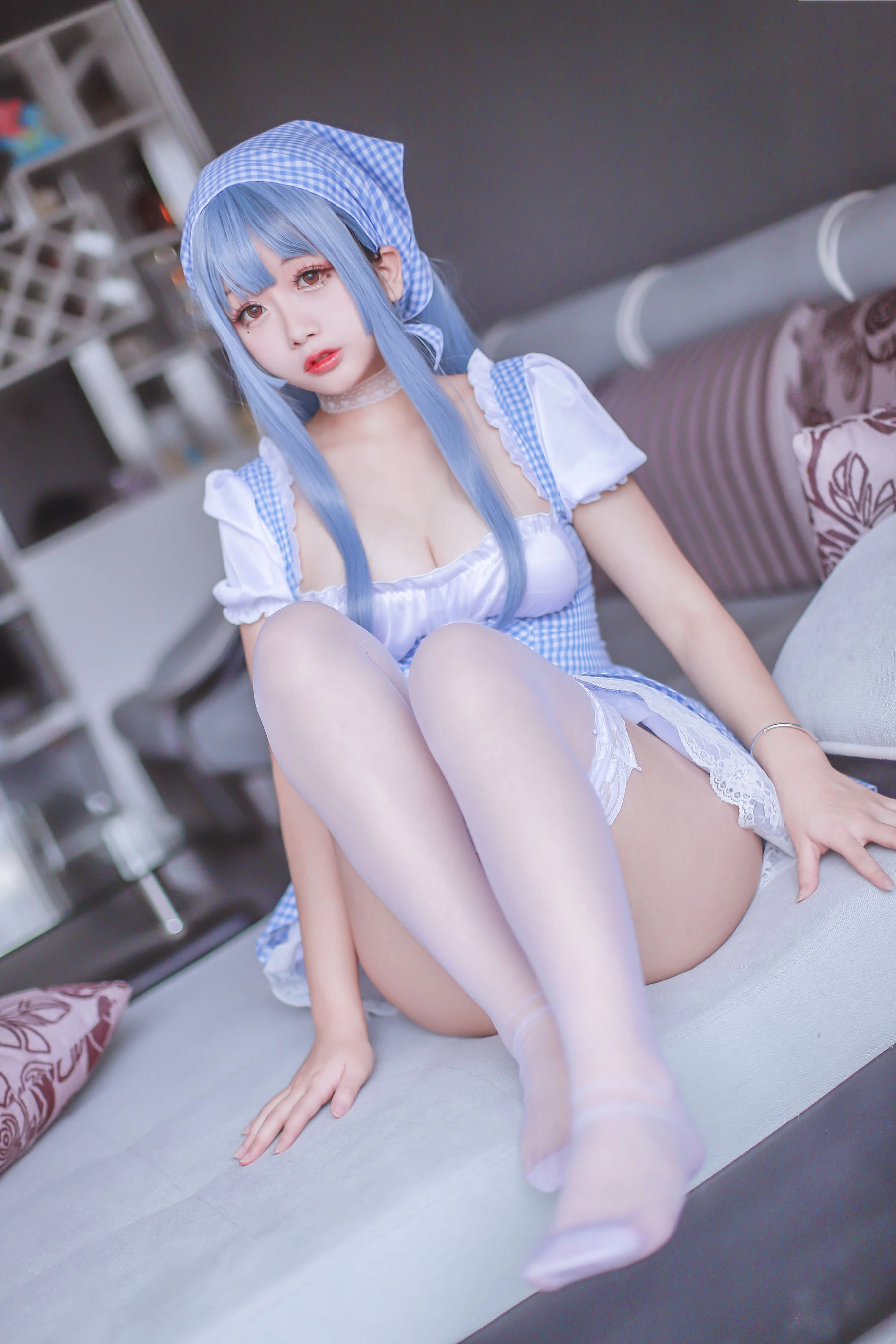 Cosplay日奈娇 蓝色女仆 [46P]高清在线免费欣赏–微密图社-微密图社