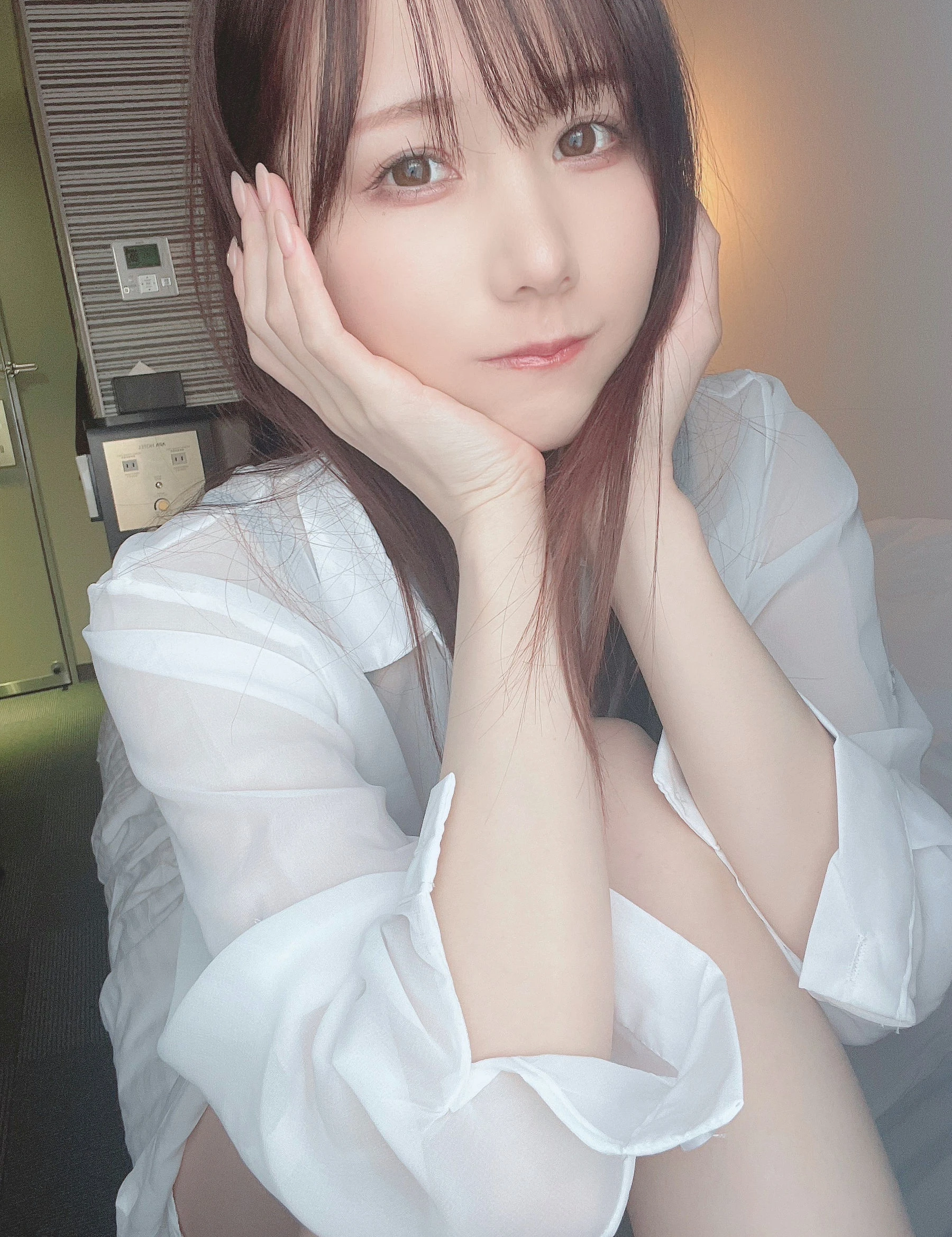 日本甜美COSERけんけん[fantia] 20220128-透けシャツ×ランジェリー插图3