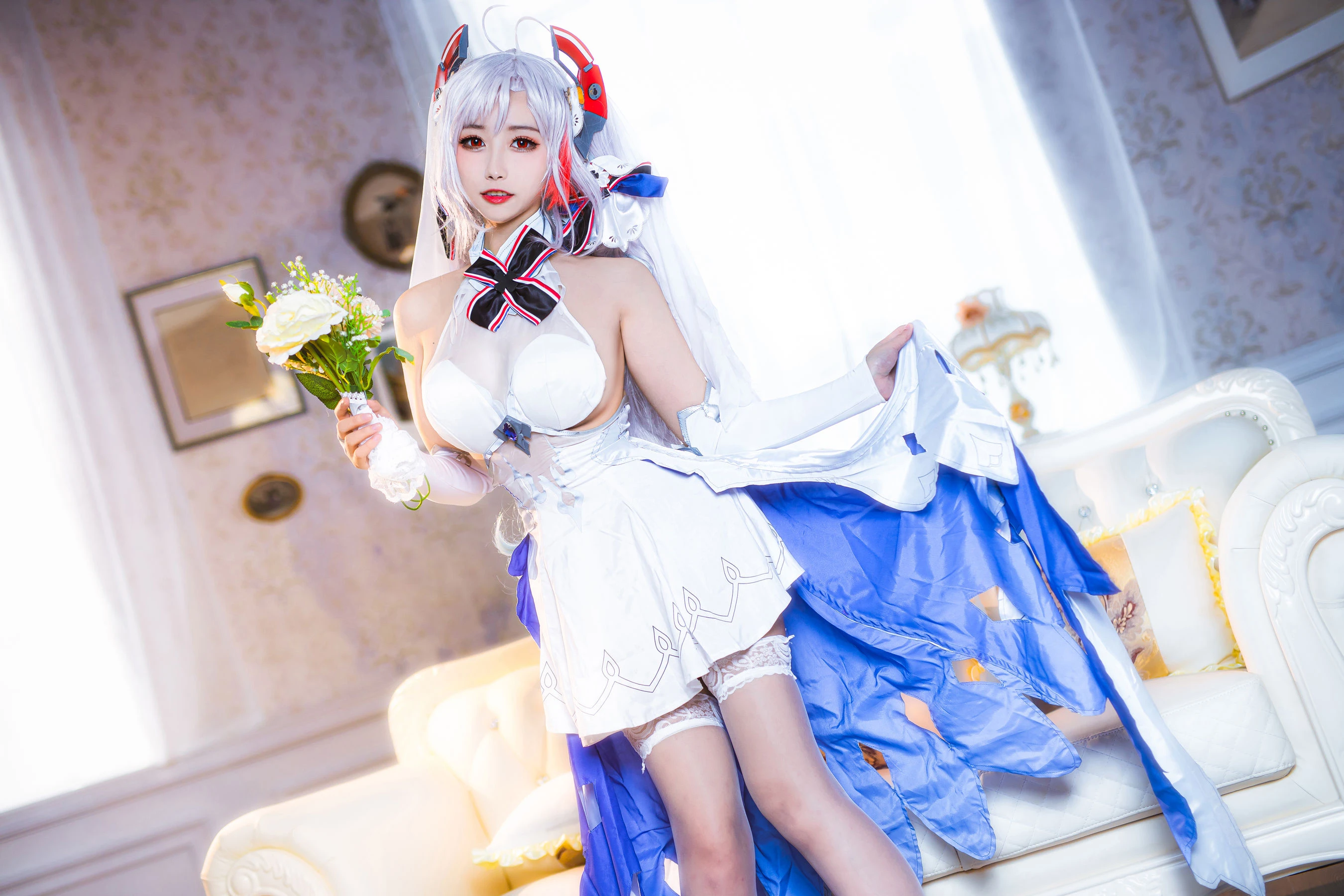 微博妹子Momoko葵葵 – 欧根之花嫁插图2
