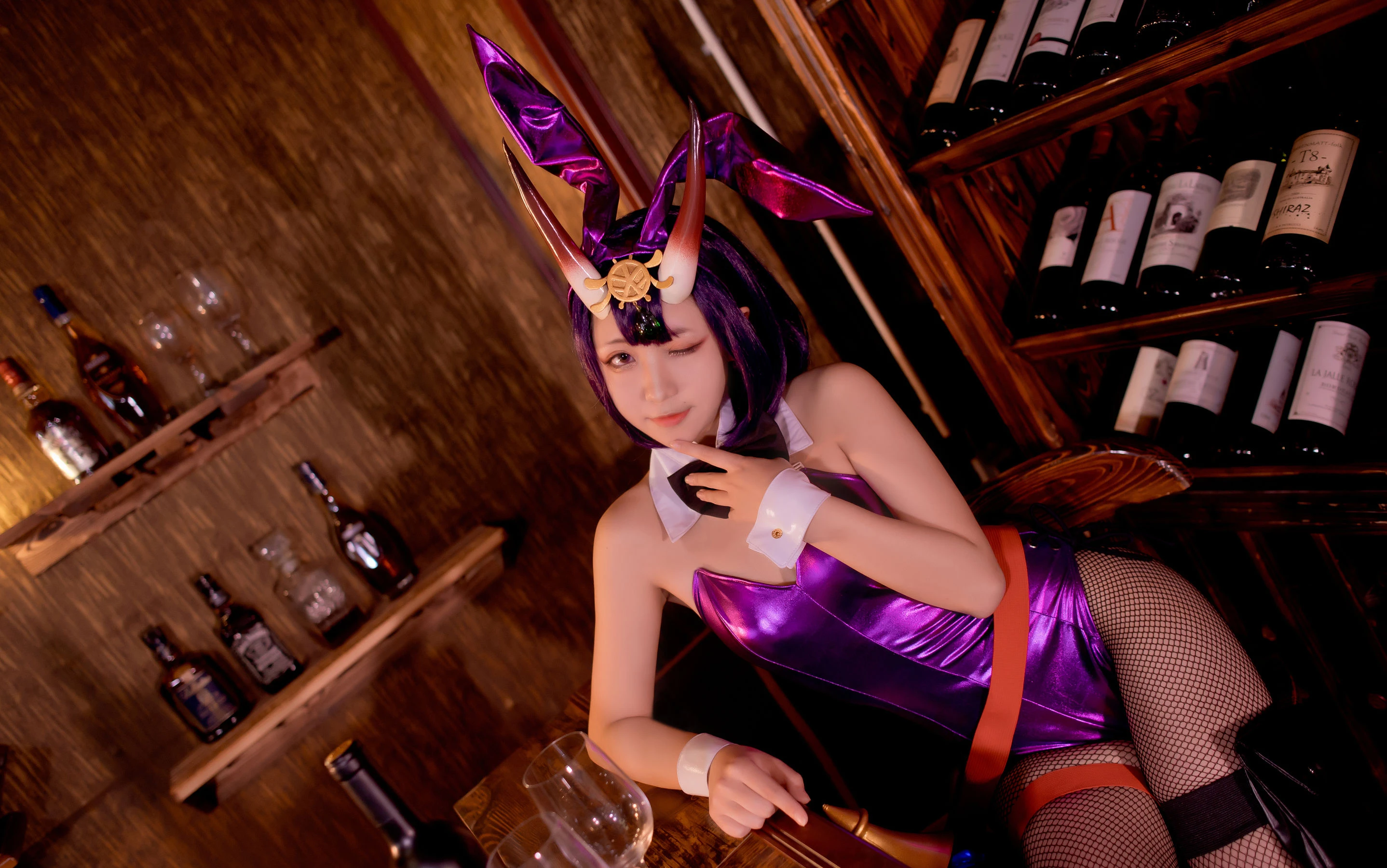 微博萌妹蓝小沂KiKi – 酒吞童子插图1