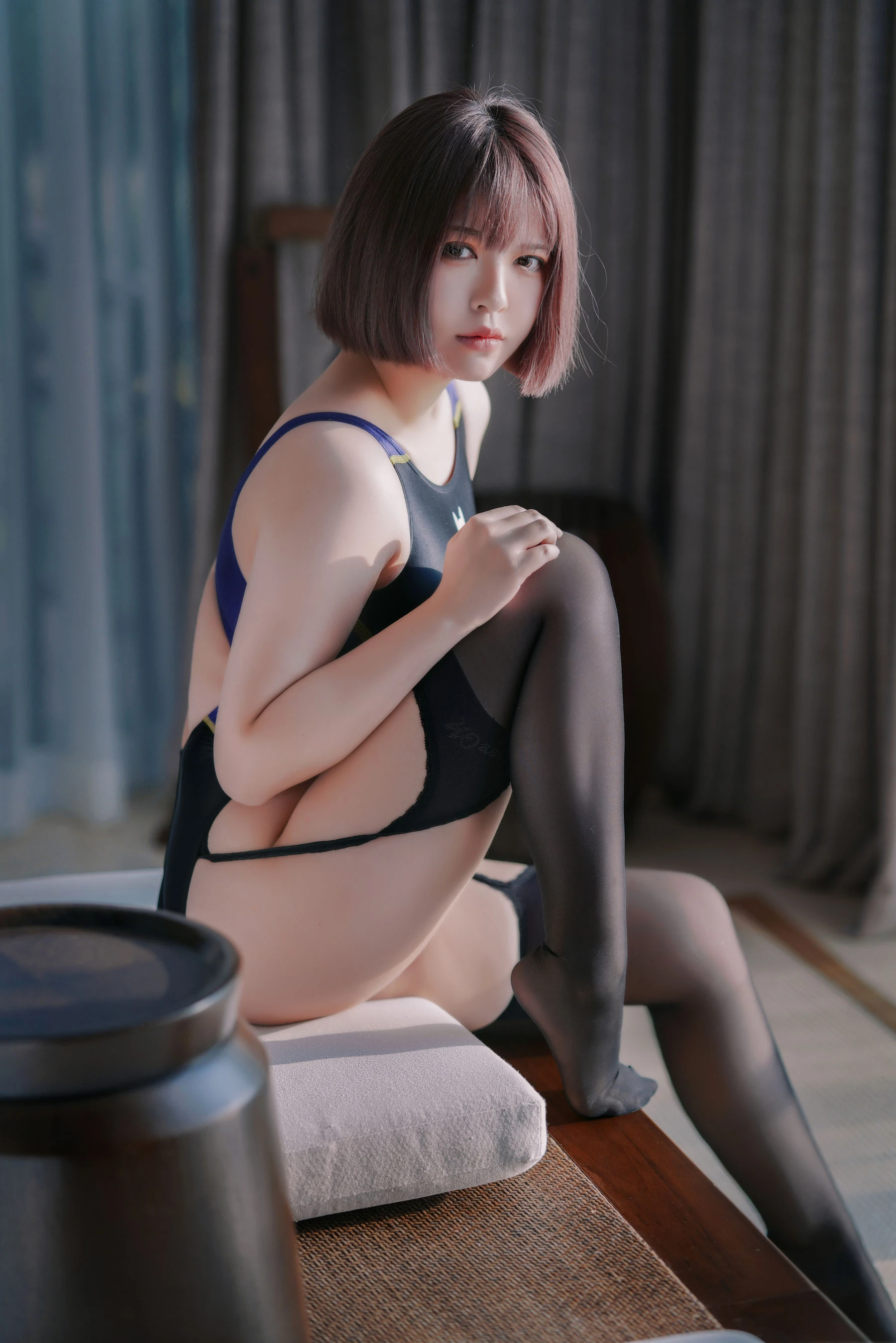半半子 – 競泳水着を着た彼女插图7