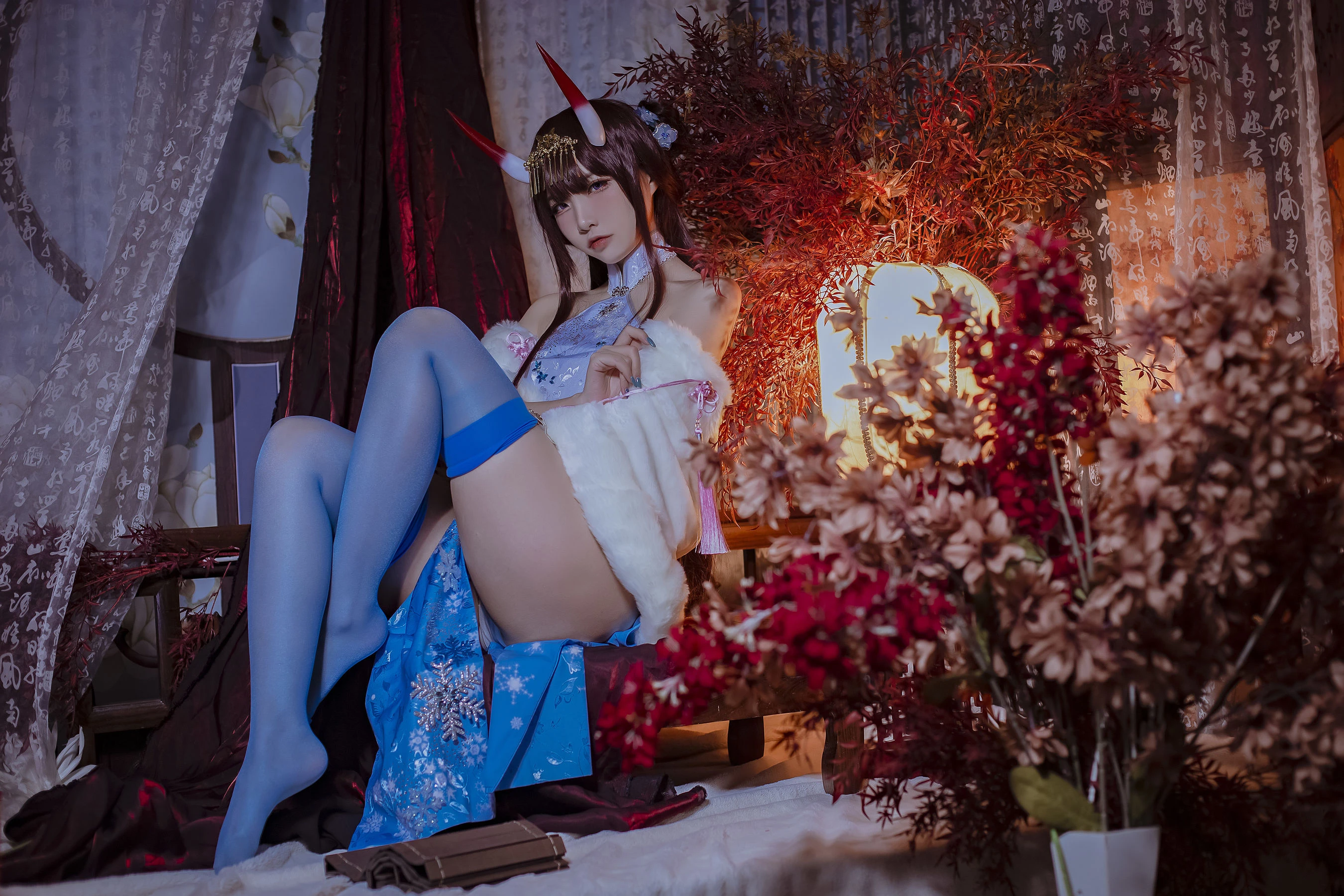 人气Coser二佐Nisa – 碧蓝航线 能代旗袍插图3