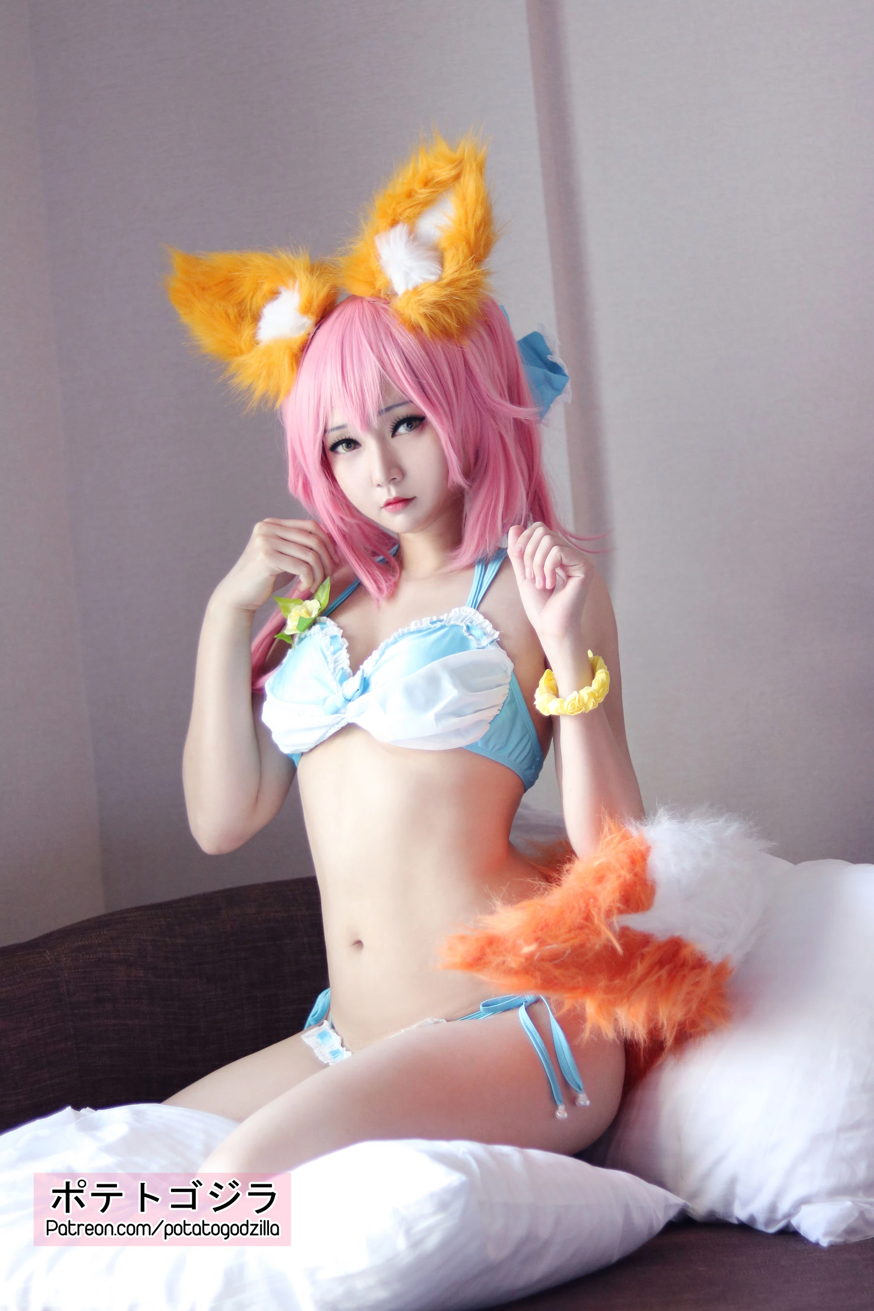 Coser小姐姐Potato Godzilla – Tamamo Bikini插图7