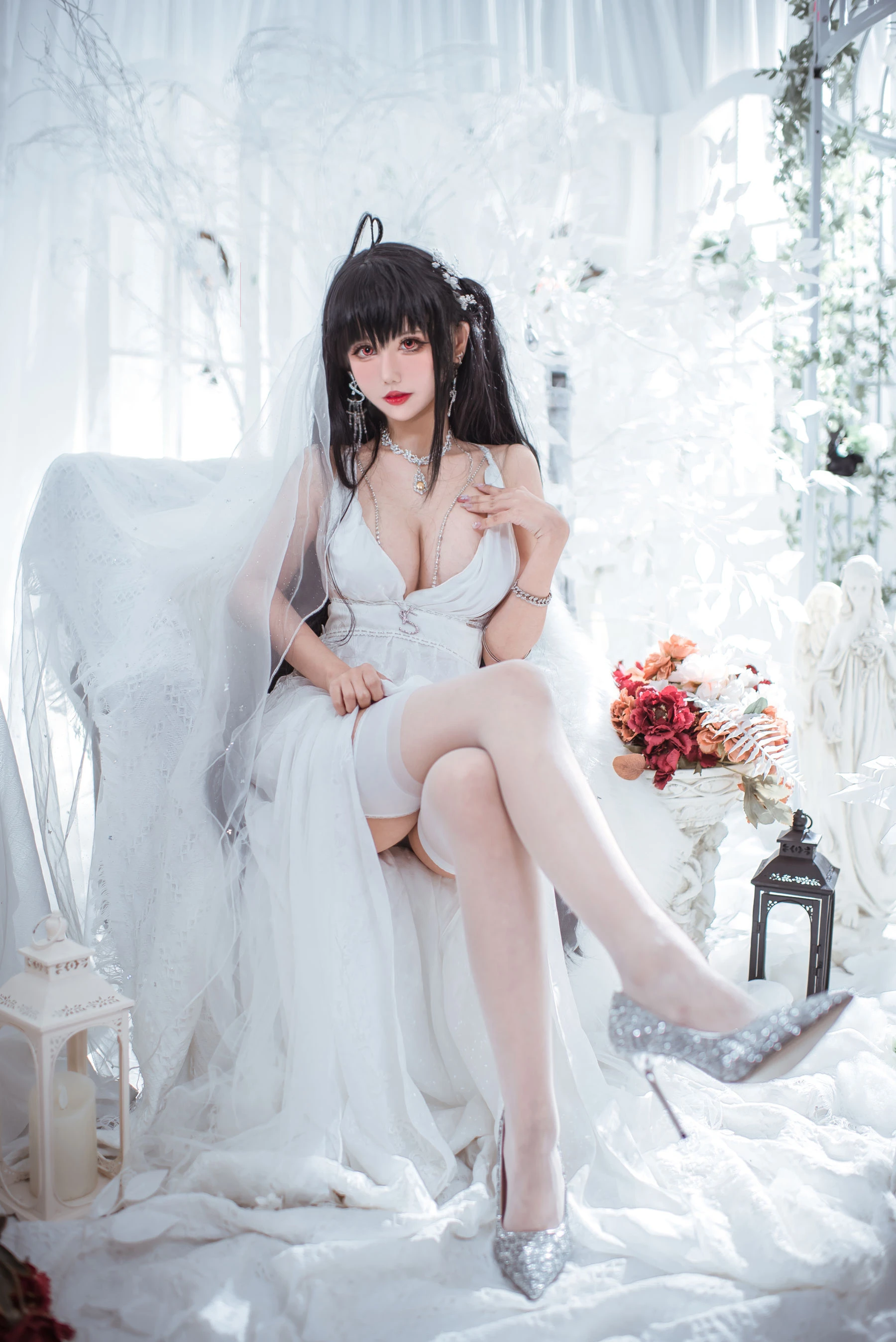 仙女月 – 大凤纯白婚纱高清在线免费欣赏–微密图社-微密图社