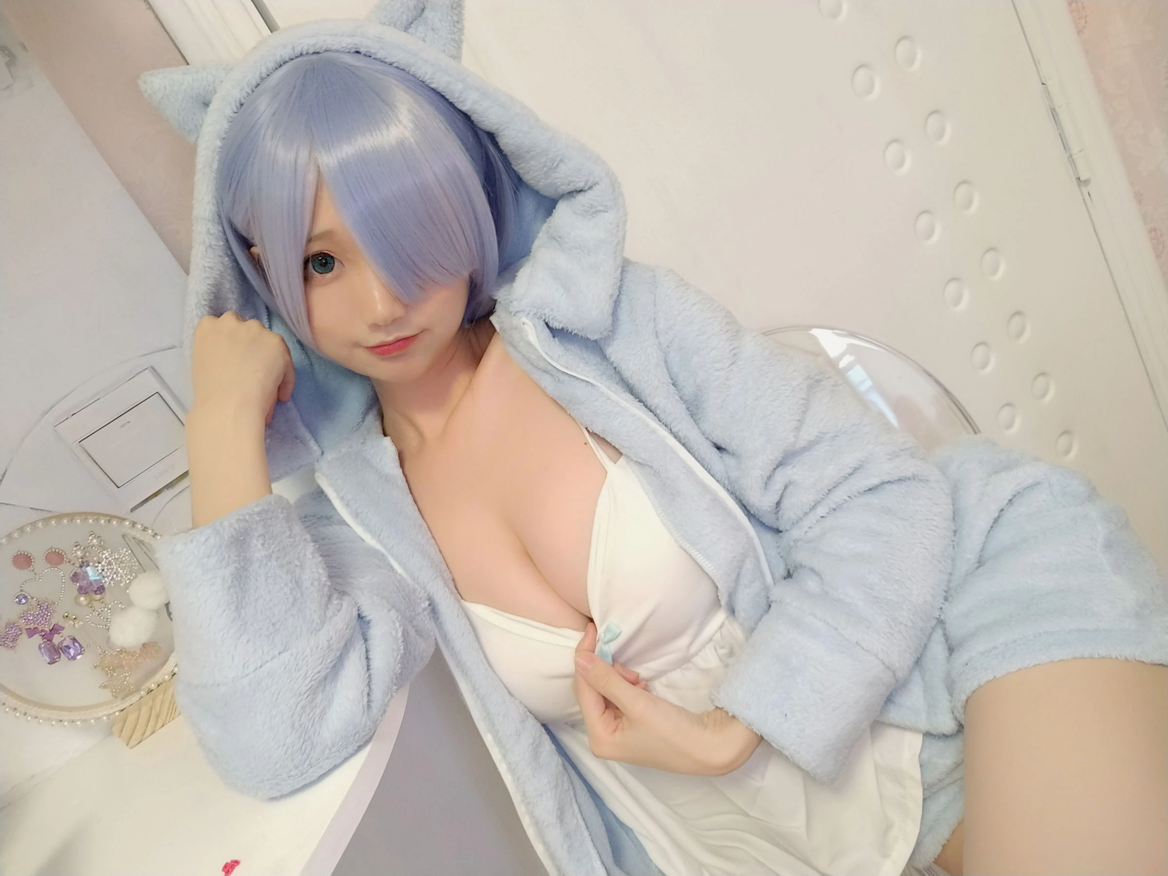 NAGISA魔物喵[fantia] – レム-猫耳パジャマ插图5