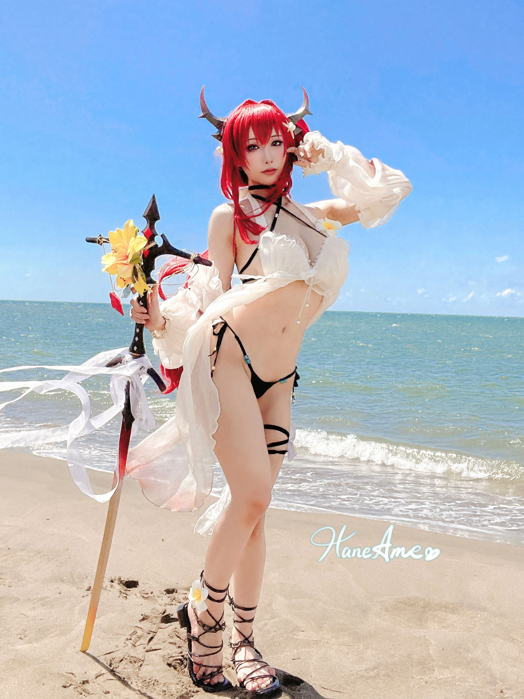 Hane Ame 雨波 – Arknights Surtr 泳裝插图2