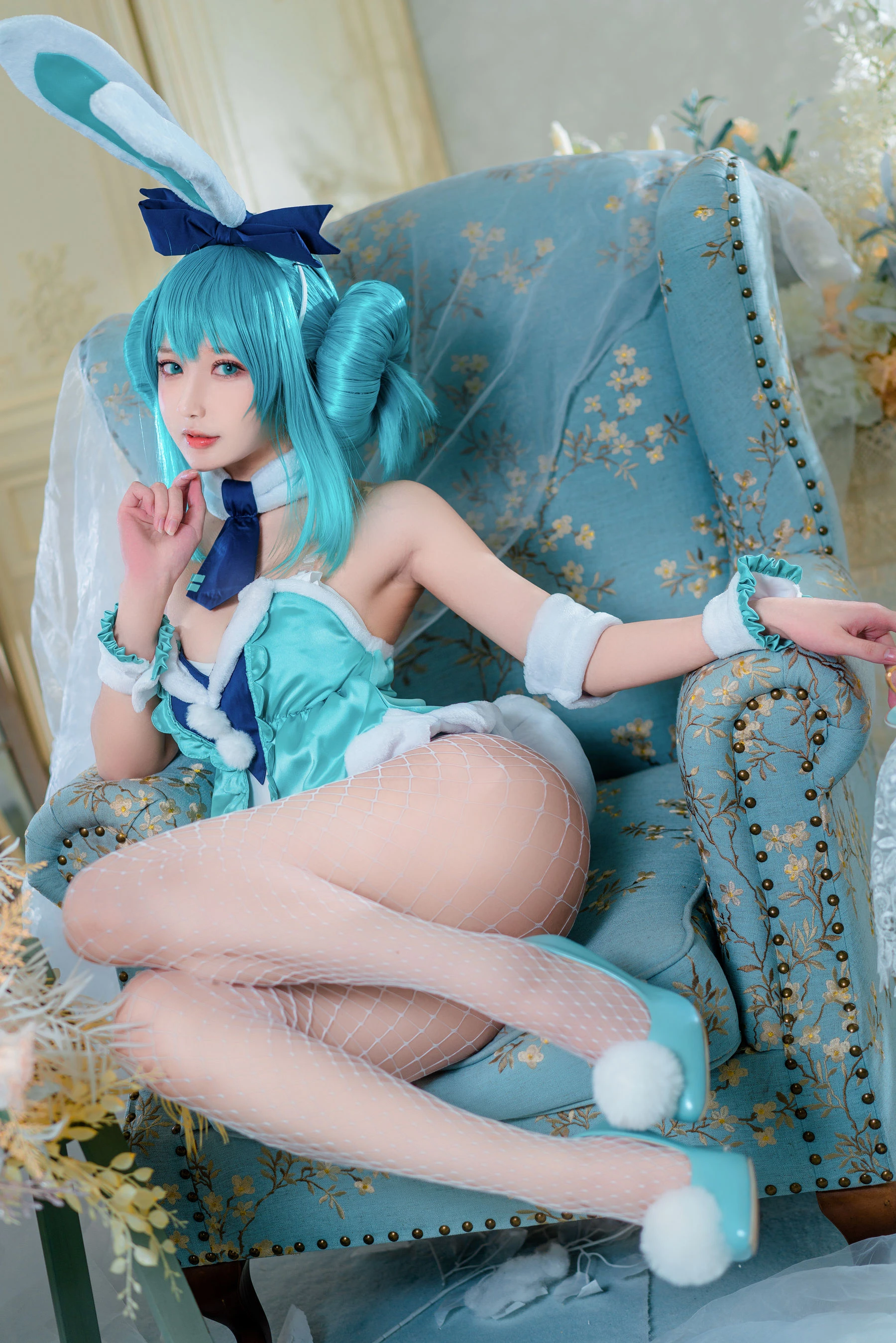 动漫博主阿包也是兔娘 – 白兔miku插图3