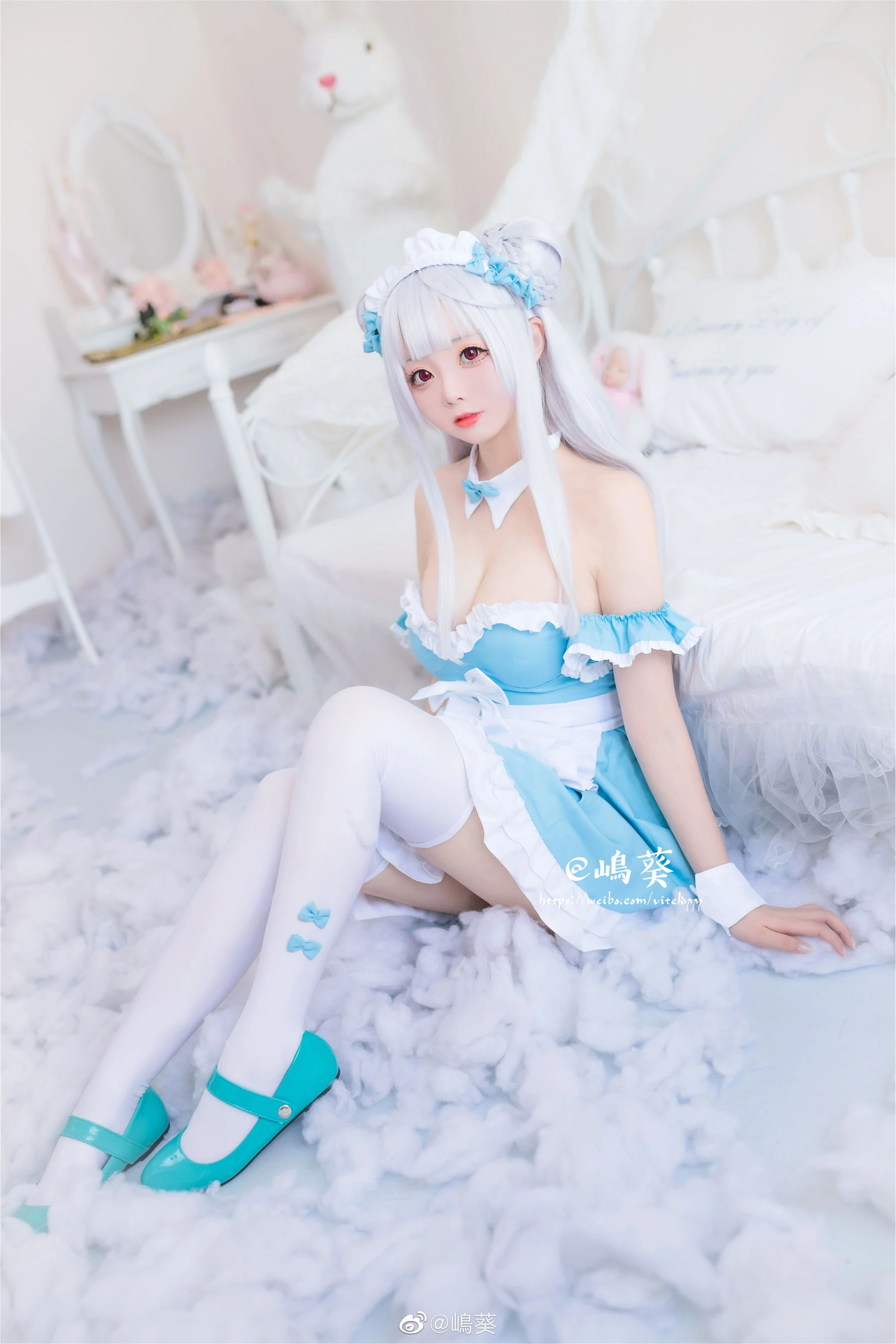 微博美女嶋葵 小天鹅女仆插图1