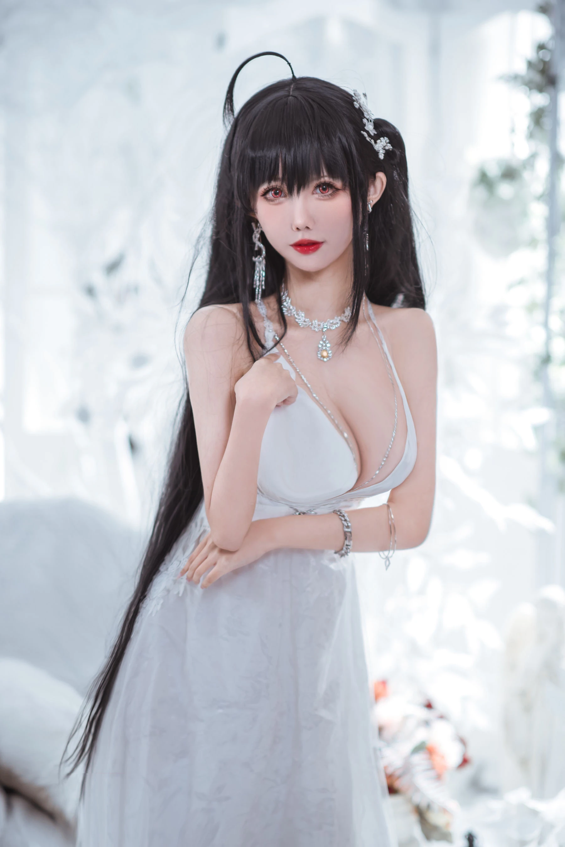 仙女月 – 大凤纯白婚纱插图7