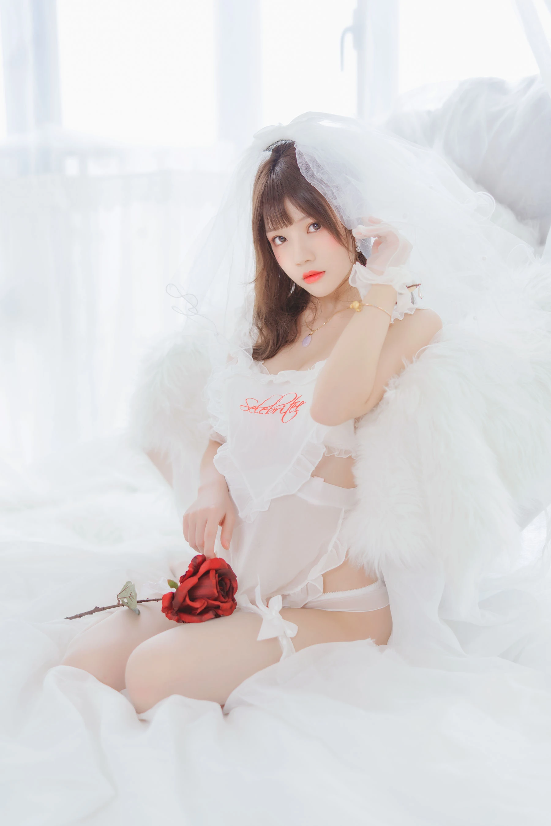 桜桃喵 轻纱01插图7