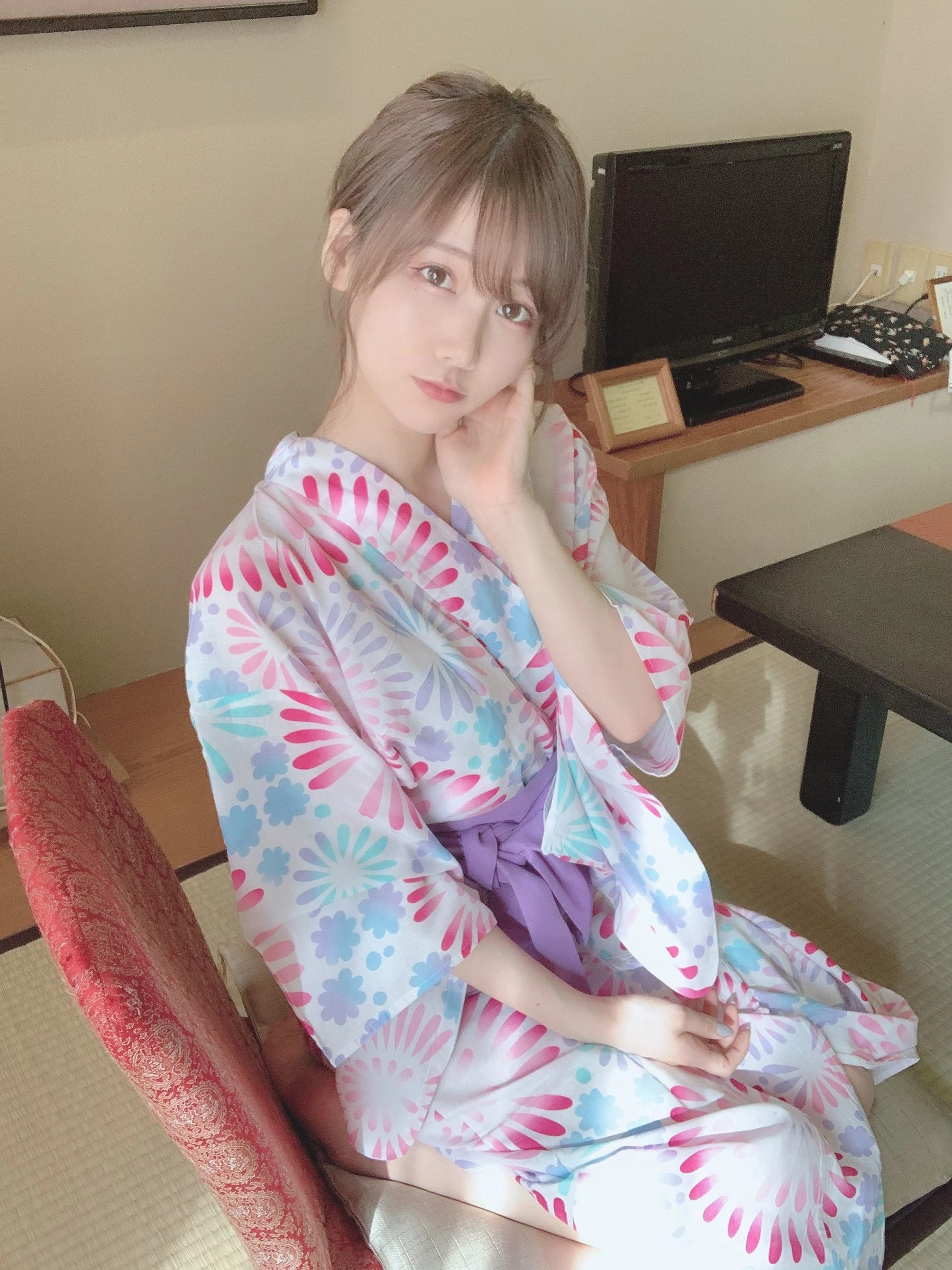 日本甜美COSERけんけん[fantia] 2020.06 花火柄浴衣②(′∩ω・｀)ﾁﾗｯ!!插图5