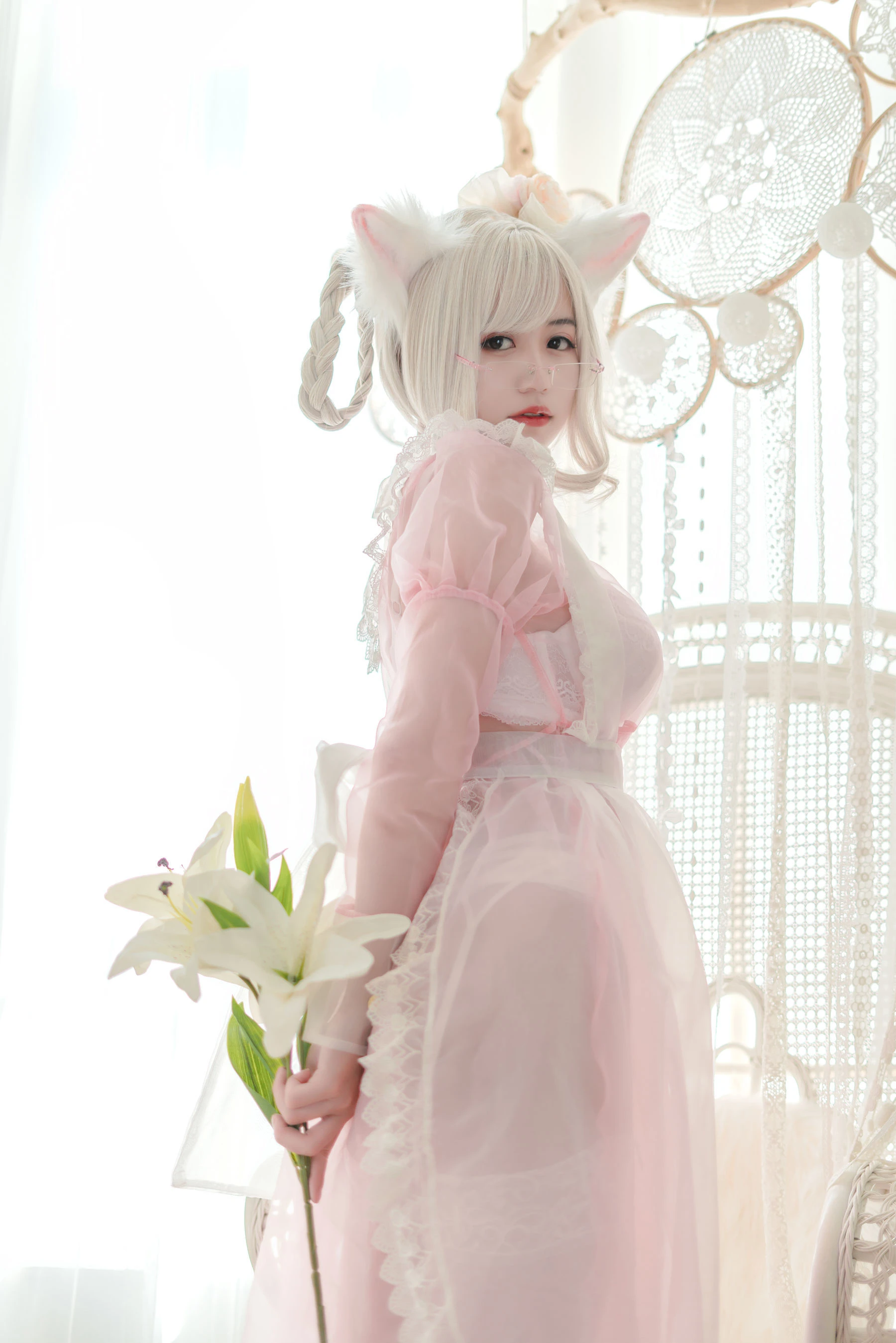动漫博主小仓千代w – 透明粉色女仆插图7