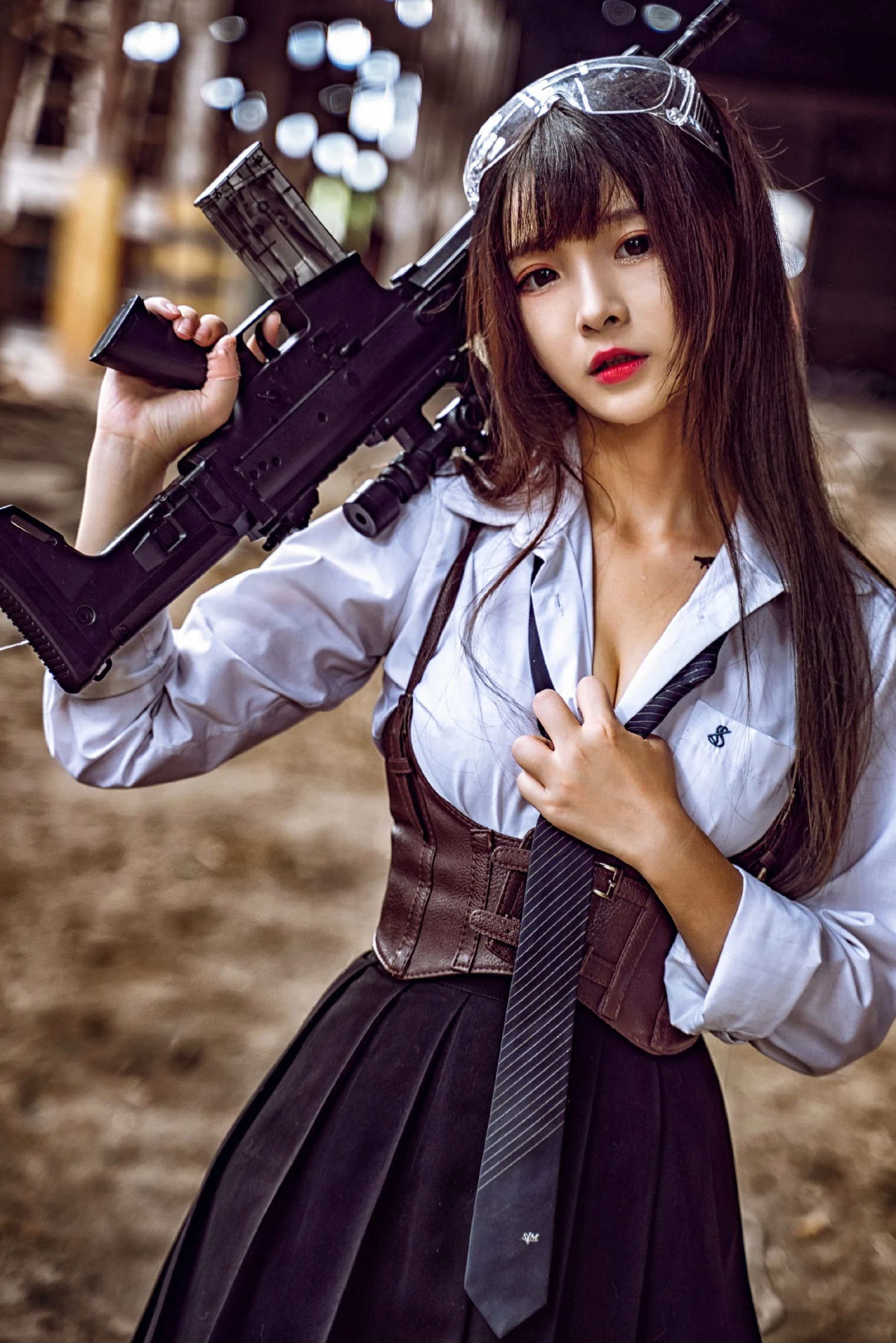 二次元美女古川kagura – 武装JK插图1