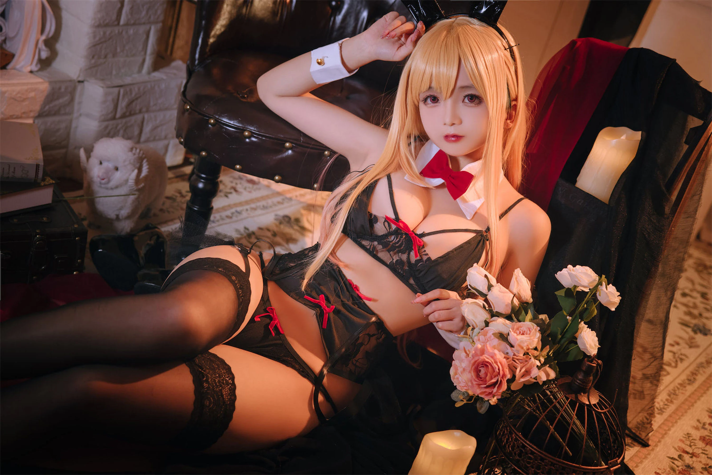 Cosplay日奈娇 – 梦兔子内衣 [35P]插图3