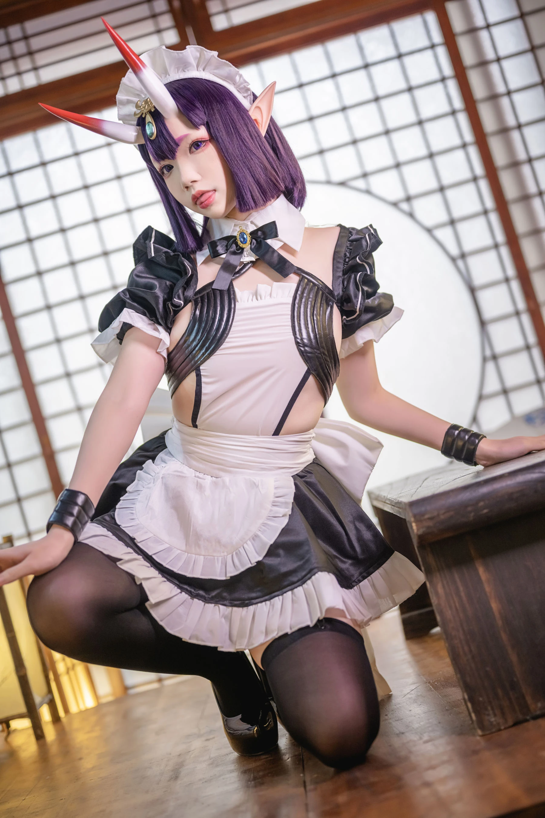 Cos小姐姐雪琪 – 酒吞童子女仆插图6