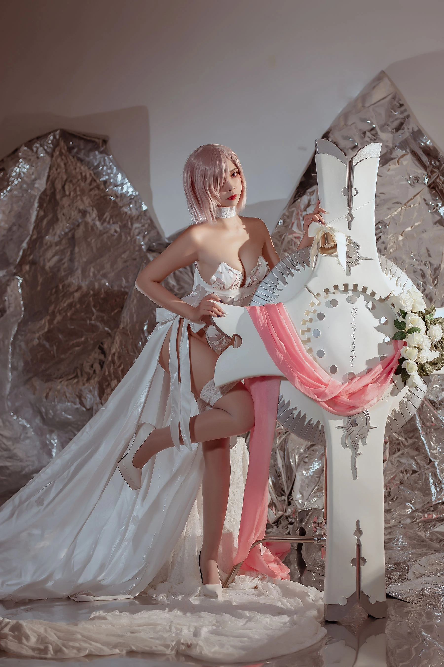 人气Coser二佐Nisa – fate玛修婚纱插图7
