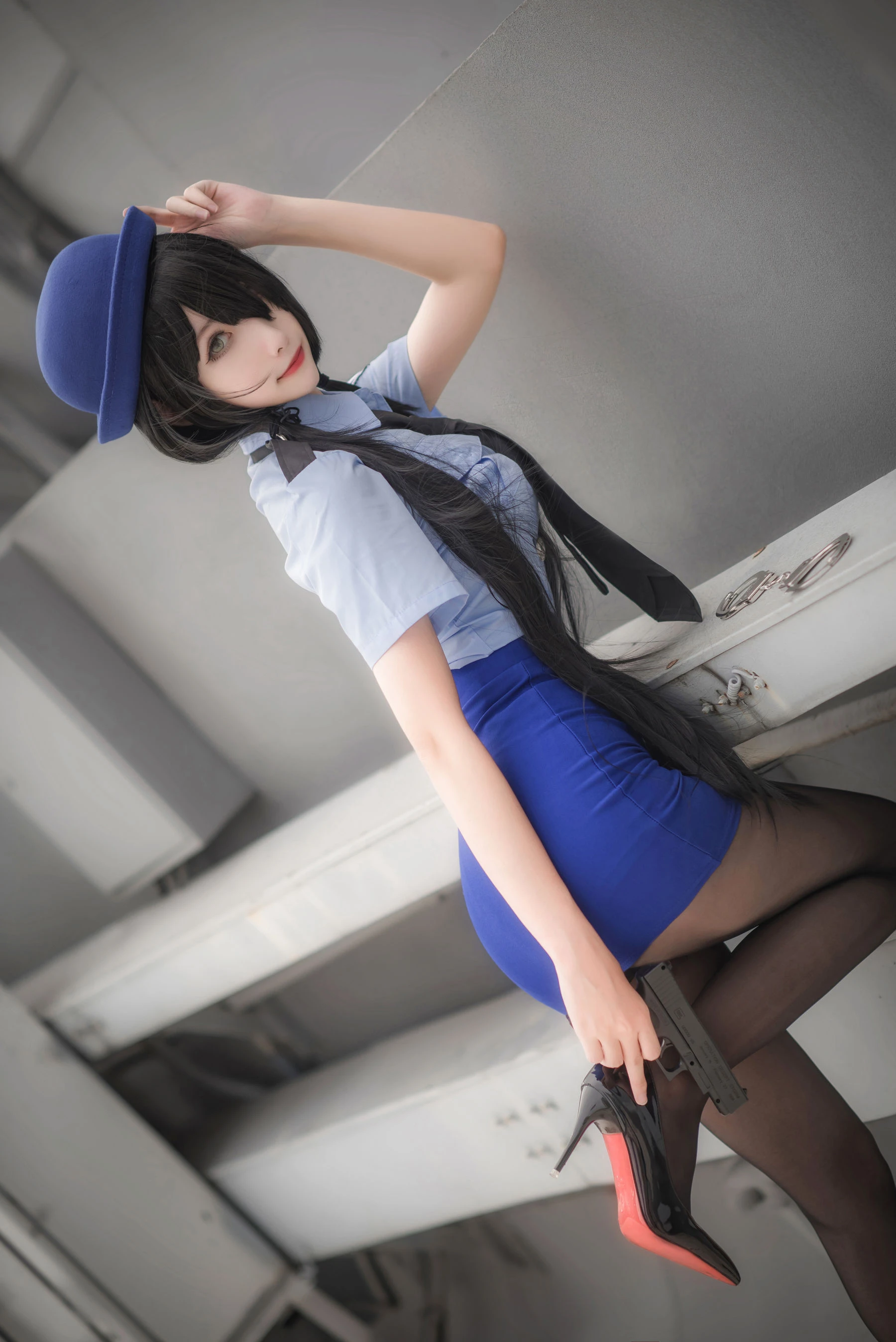 微博妹子Momoko葵葵 – 狂三 女警插图6