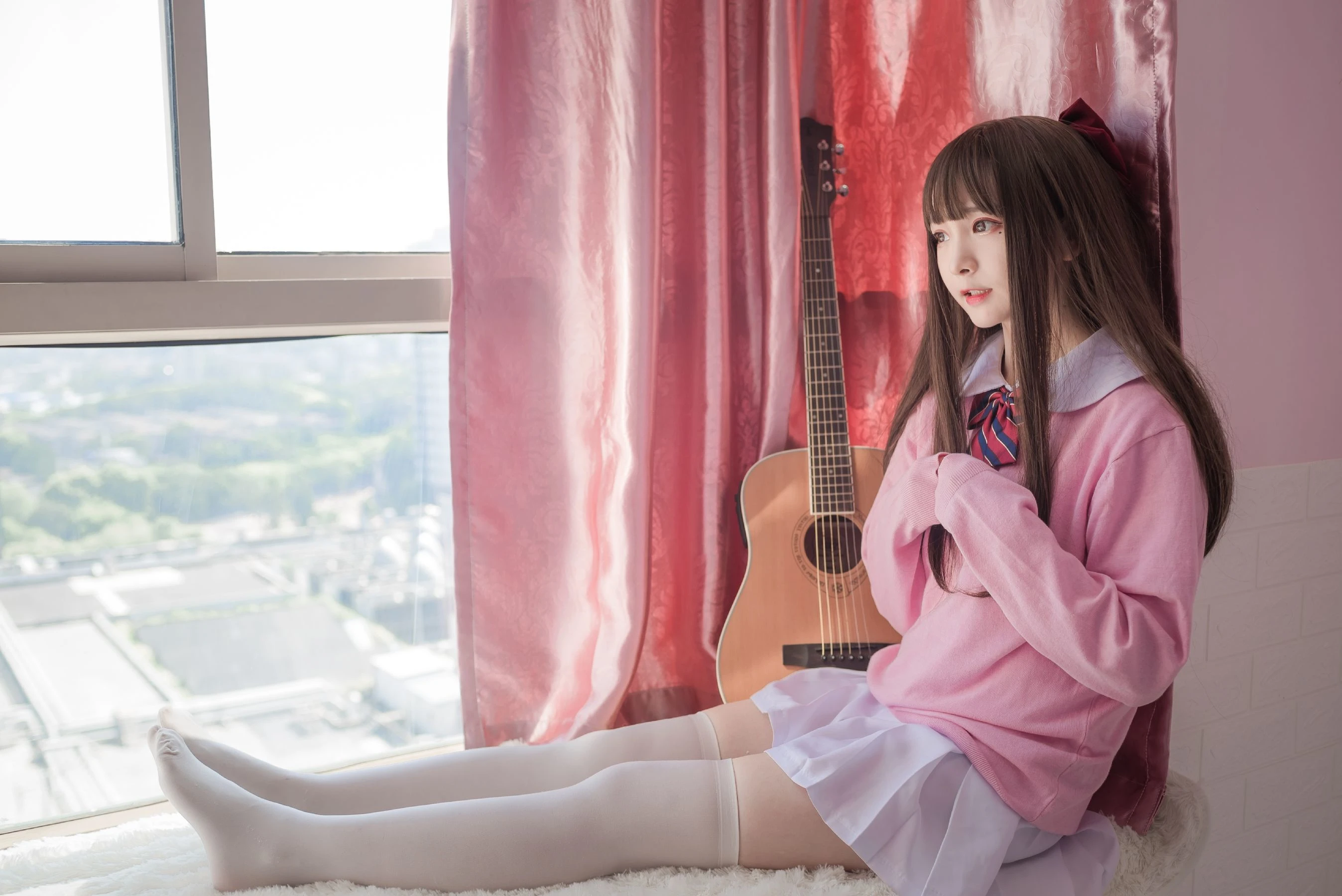 二次元美女古川kagura – 粉色JK [16P]插图2