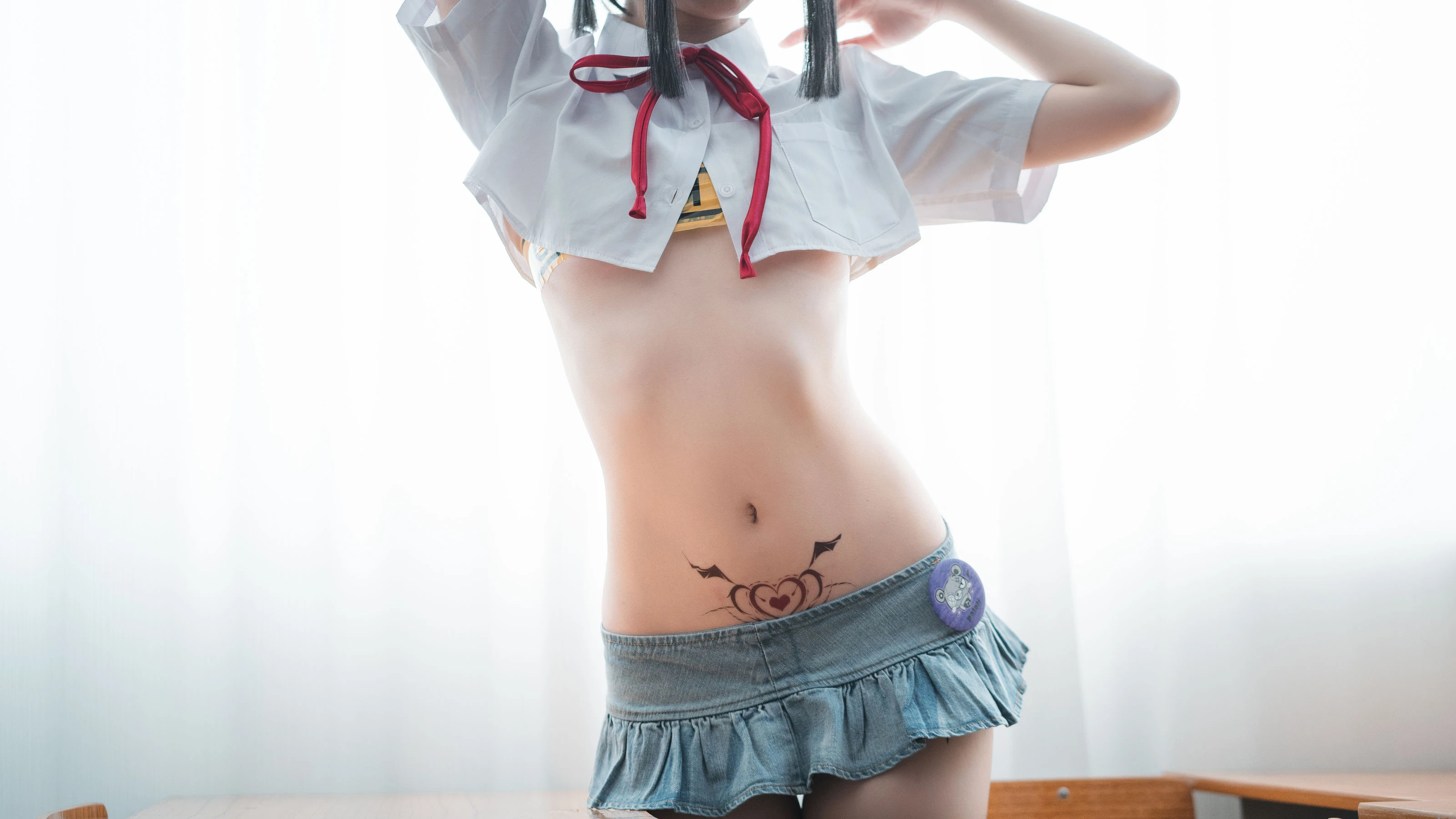 可爱人气Coser面饼仙儿 – 短校服胶带插图4