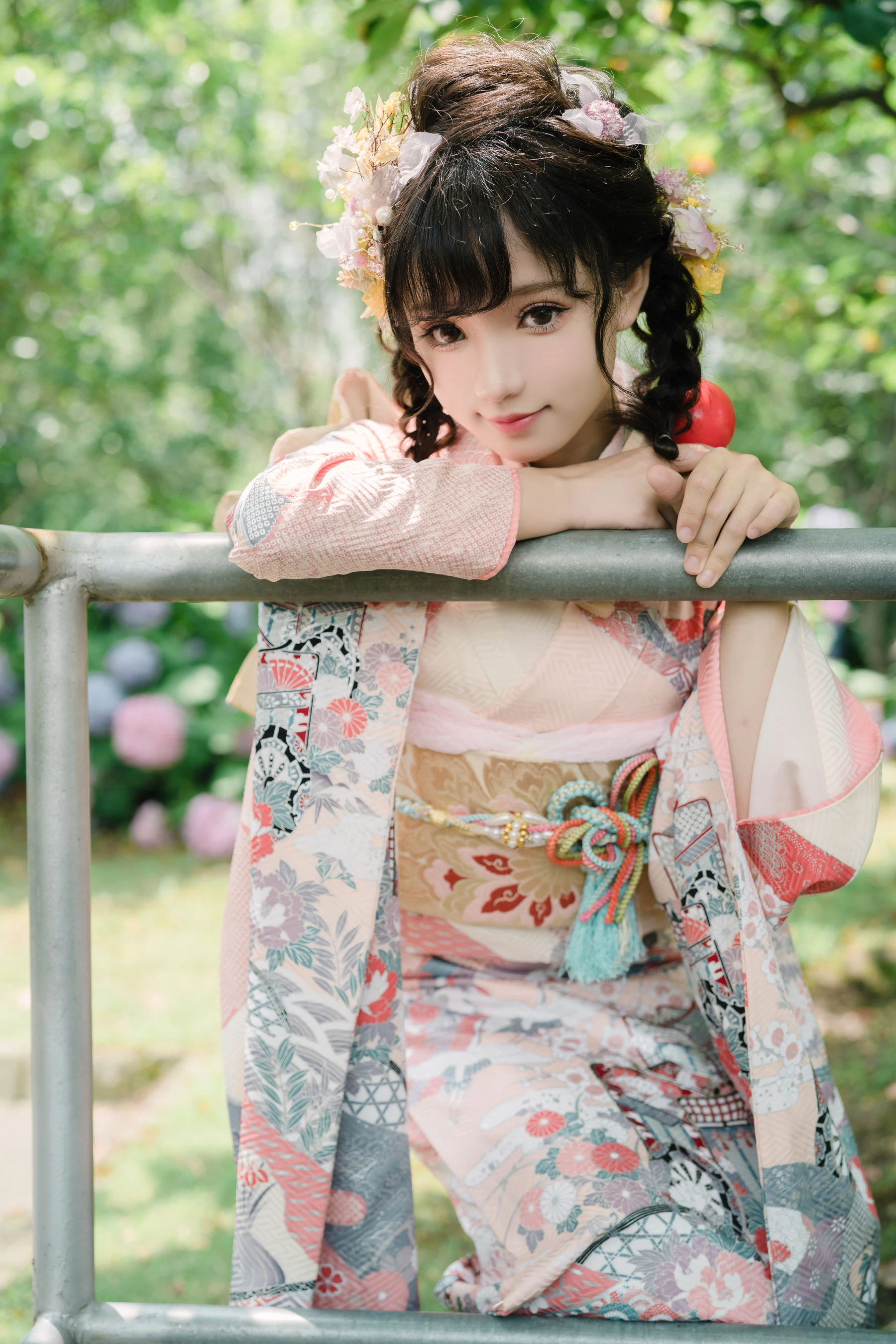 花柒Hana – 绣球花和服高清在线免费欣赏–微密图社-微密图社