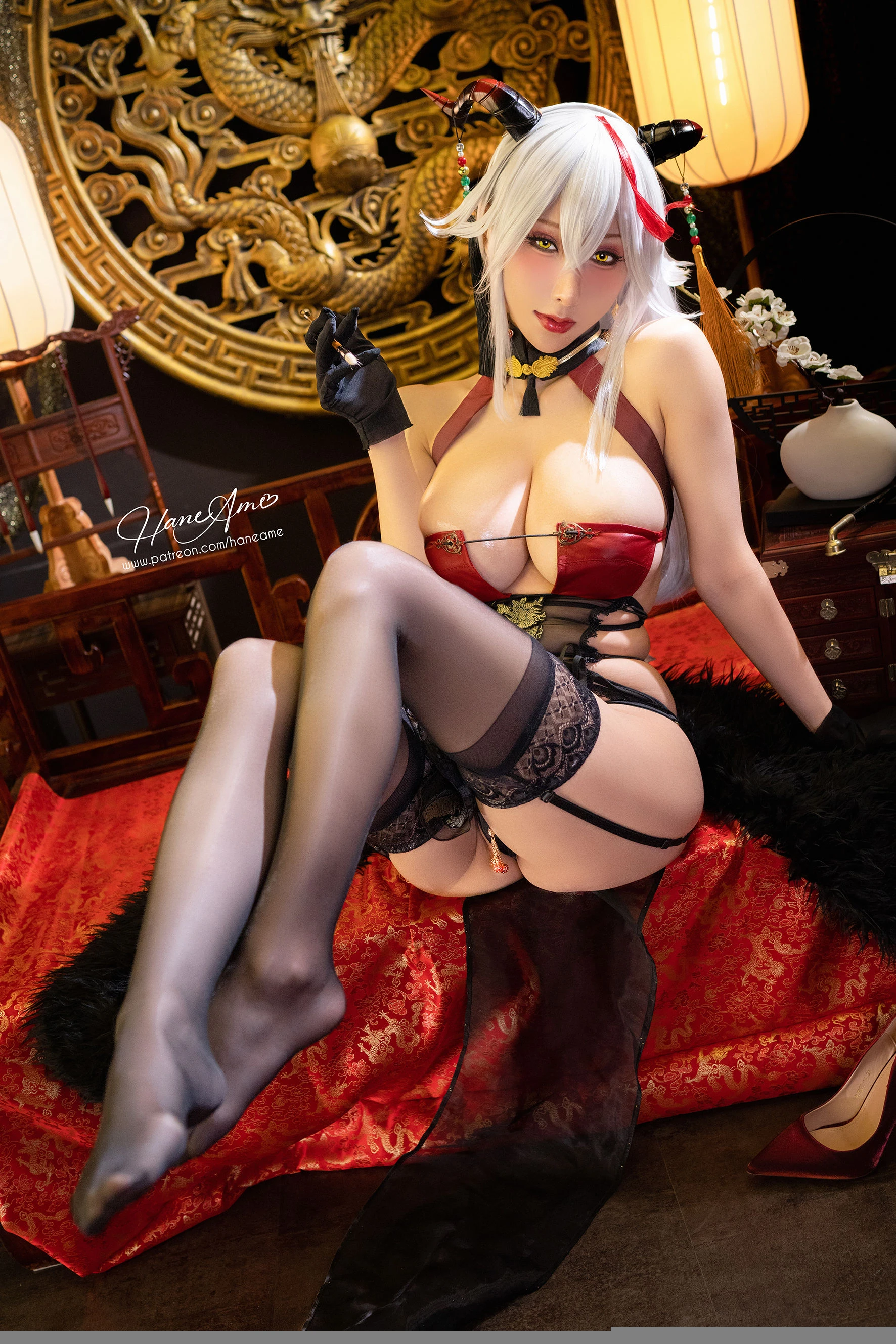 Hane 雨波写真 – AzurLane Agir Chipao 埃吉爾旗袍 [43P]插图3