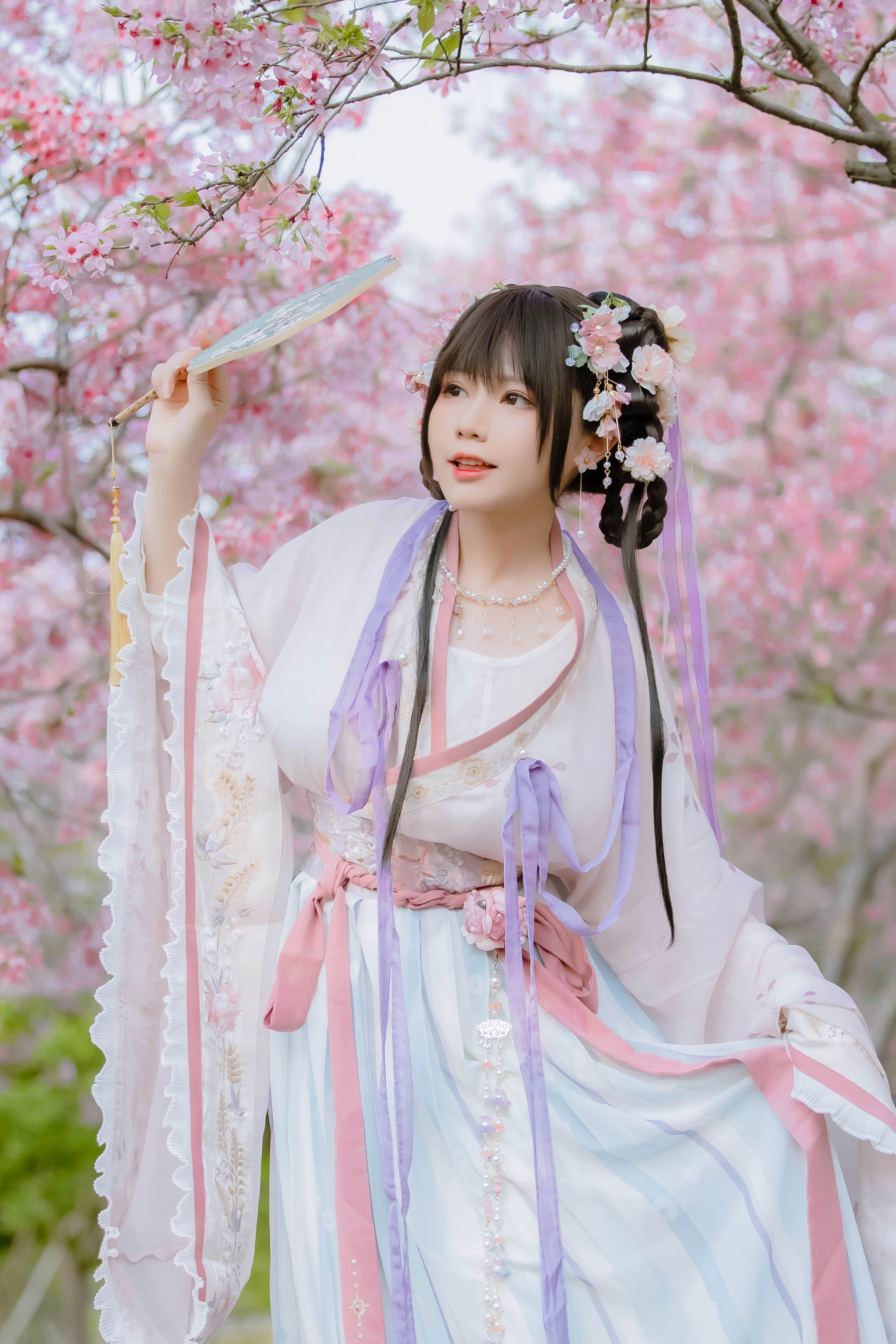 萌妹子Nyako喵子 – 樱花汉服 花神祈愿 [52P]插图5