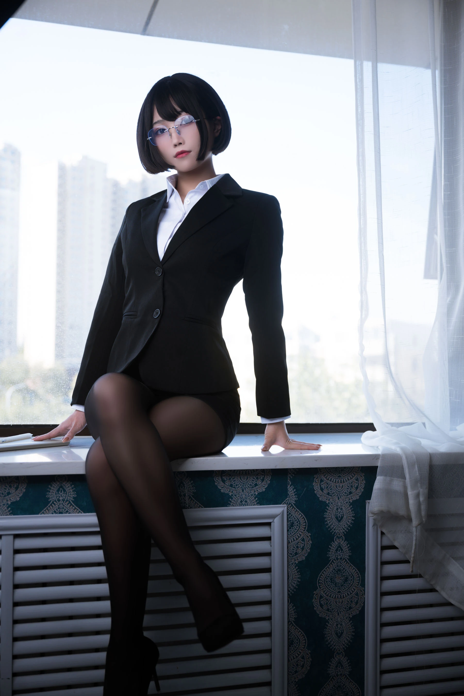 Cosplay汪知子 – 黑丝OL插图4