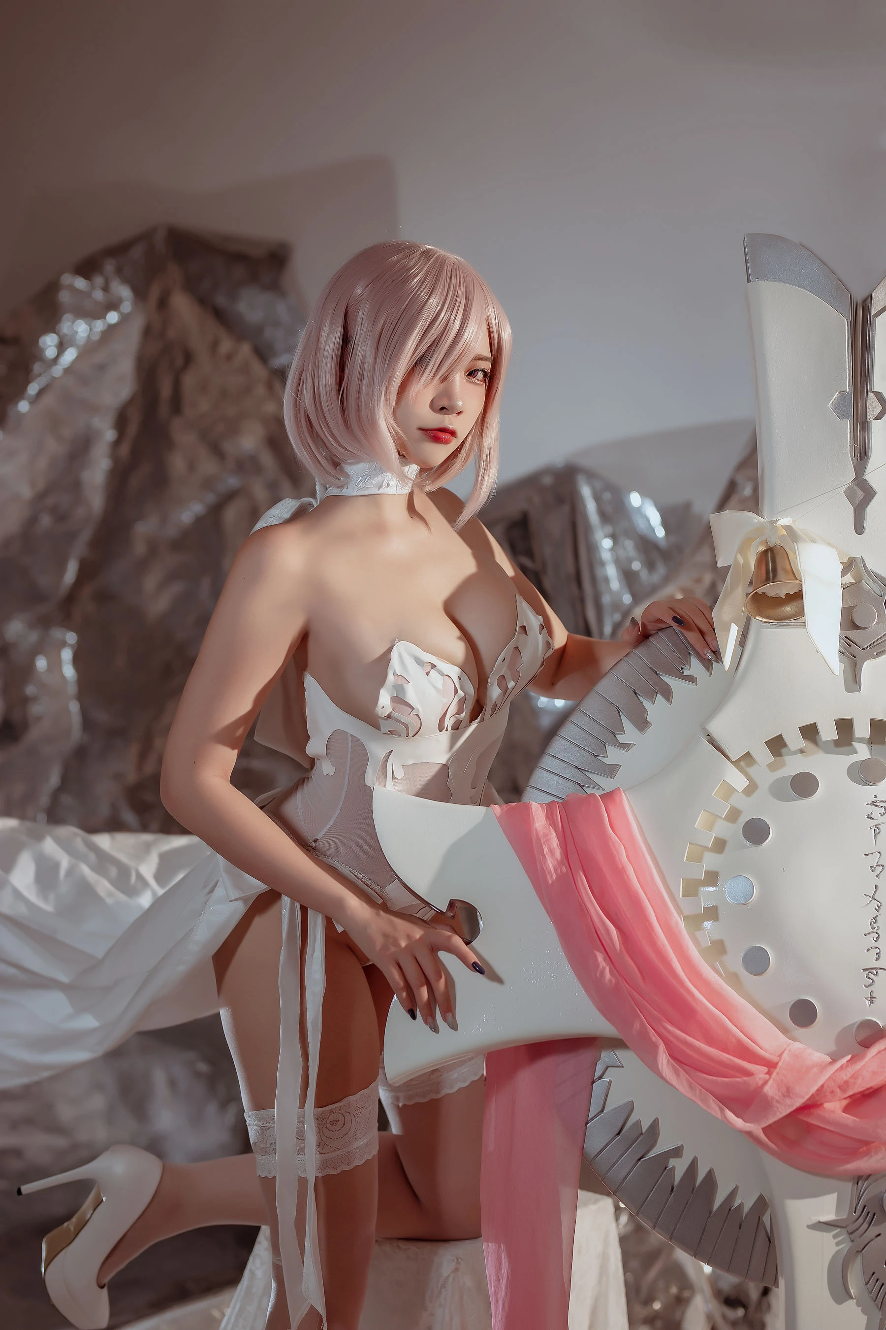 人气Coser二佐Nisa – fate玛修婚纱插图8