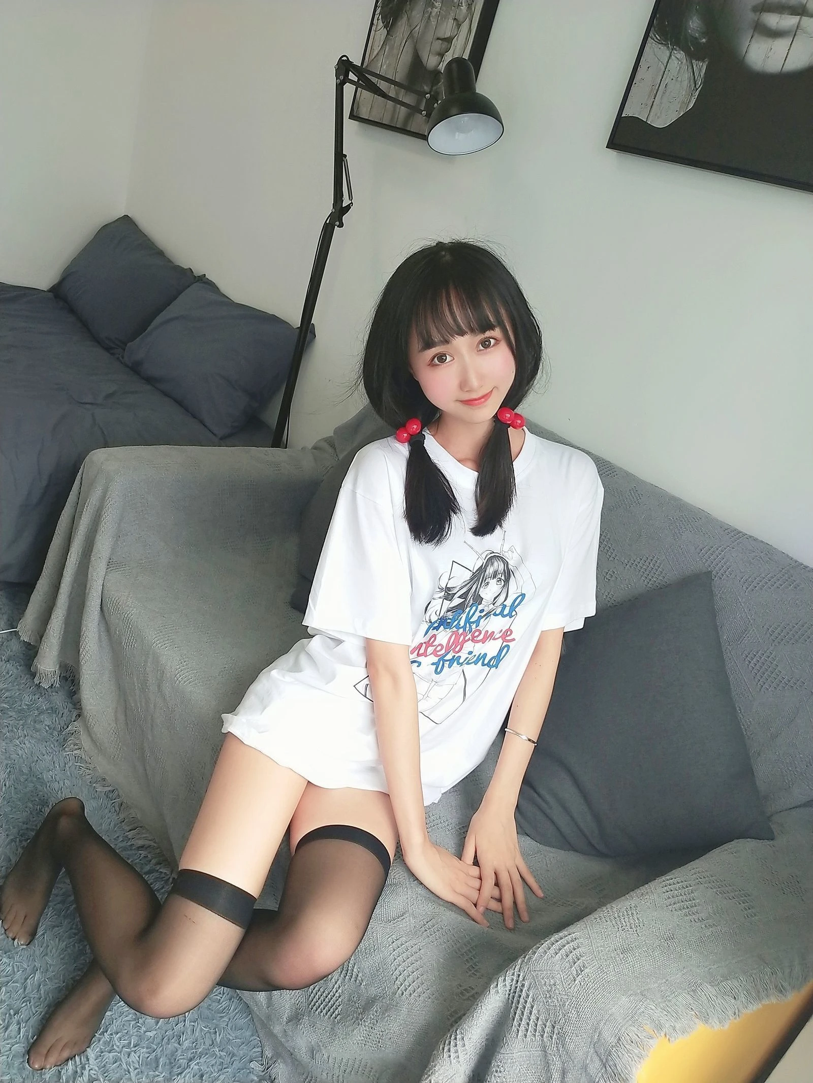 萌系小姐姐木绵绵OwO – 智能型彼女 T恤插图2